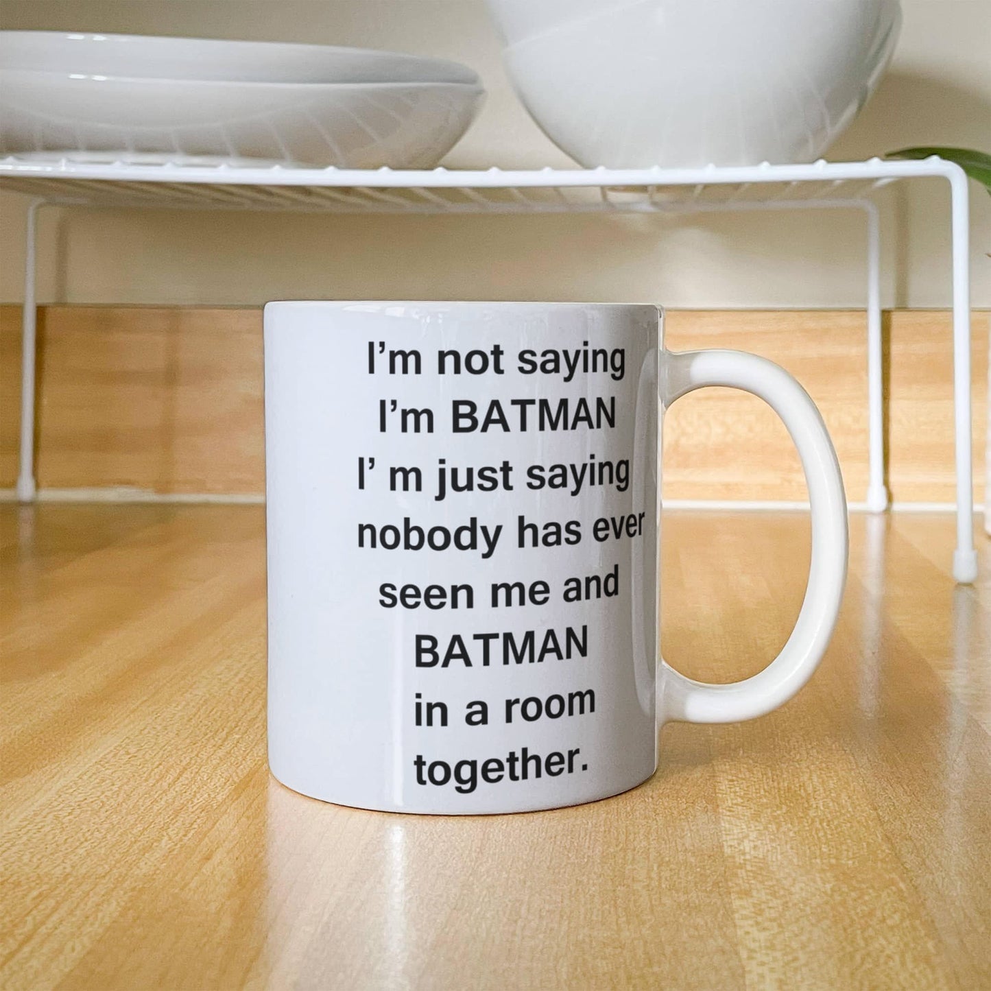 Batman And Me White Mugs - Funny Coffee Mugs For SuperHero Lovers - Porcelain white Mug 11 oz