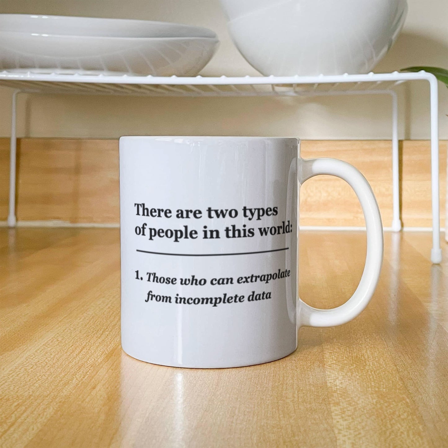 There are Two Types of People, Those who can Extrapolate from Incomplete Data 11 OZ Coffee Mugs Tea Cups Funny Gifts People Quotes
