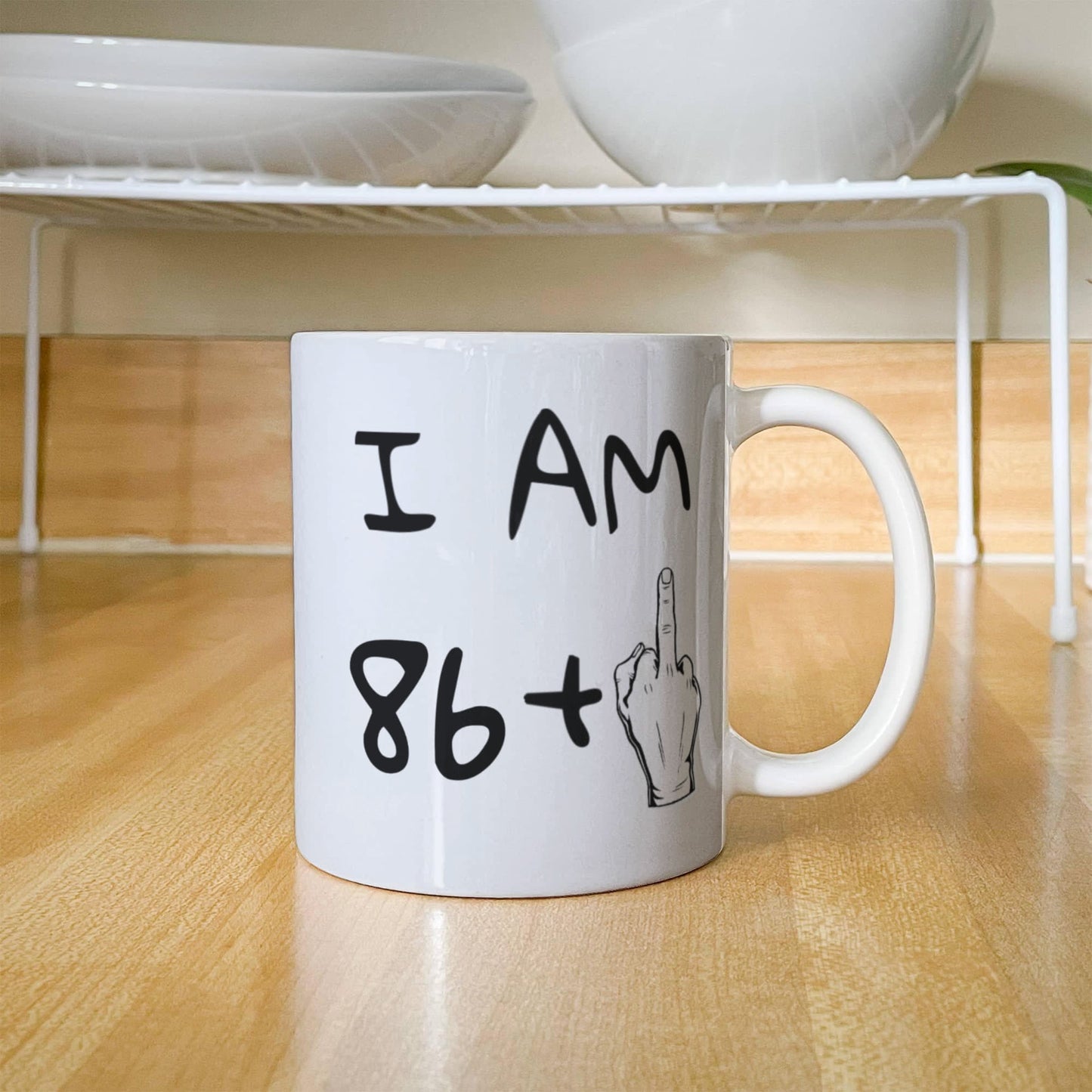 87th Birthday Coffee Mug, I Am 86+1, Grandma, Grandpa, Birthday Mug- White Porcelain Coffee Mug 11 oz