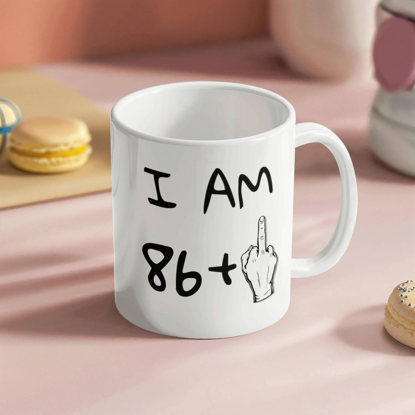 87th Birthday Coffee Mug, I Am 86+1, Grandma, Grandpa, Birthday Mug- White Porcelain Coffee Mug 11 oz