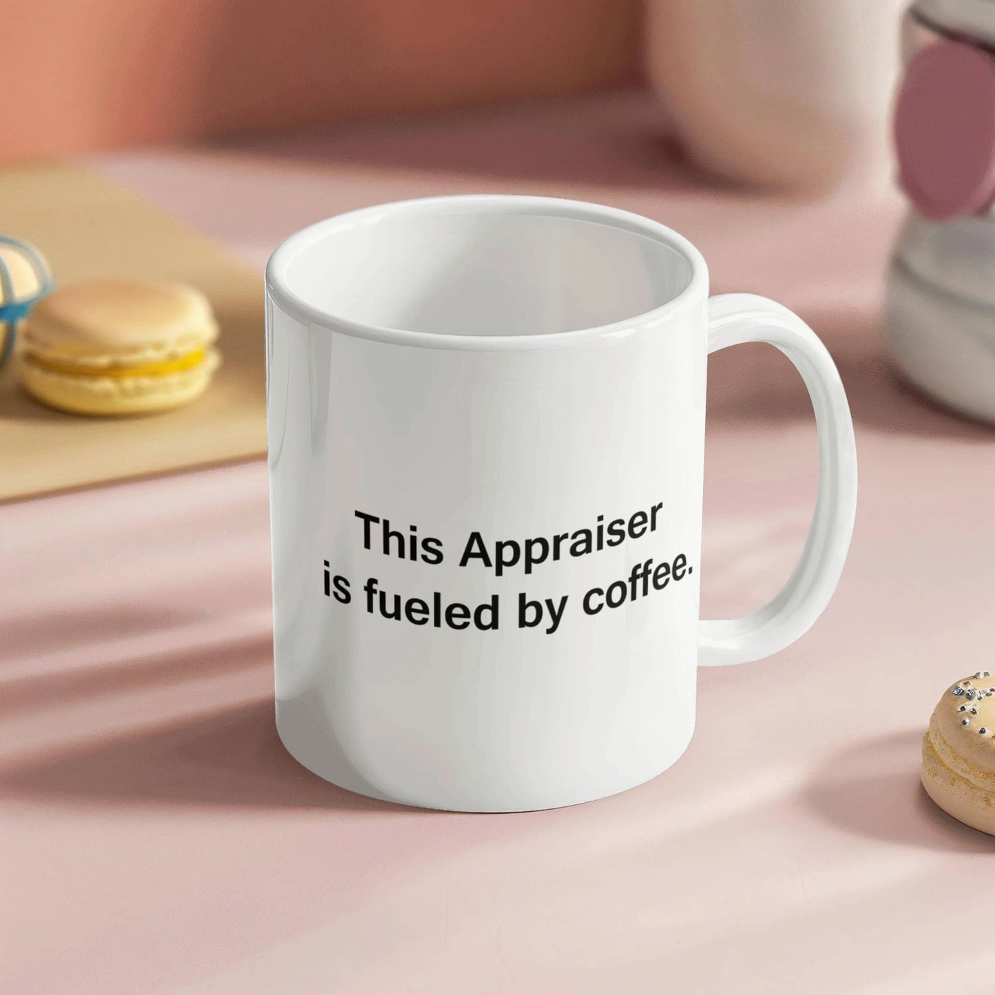 Appraiser Gifts -Fueled by Coffee -Funny Christmas Gifts - Porcelain Coffee Mug Cute Cool Ceramic Cup Black, Best Office Tea Mug & Birthday Gag Gifts