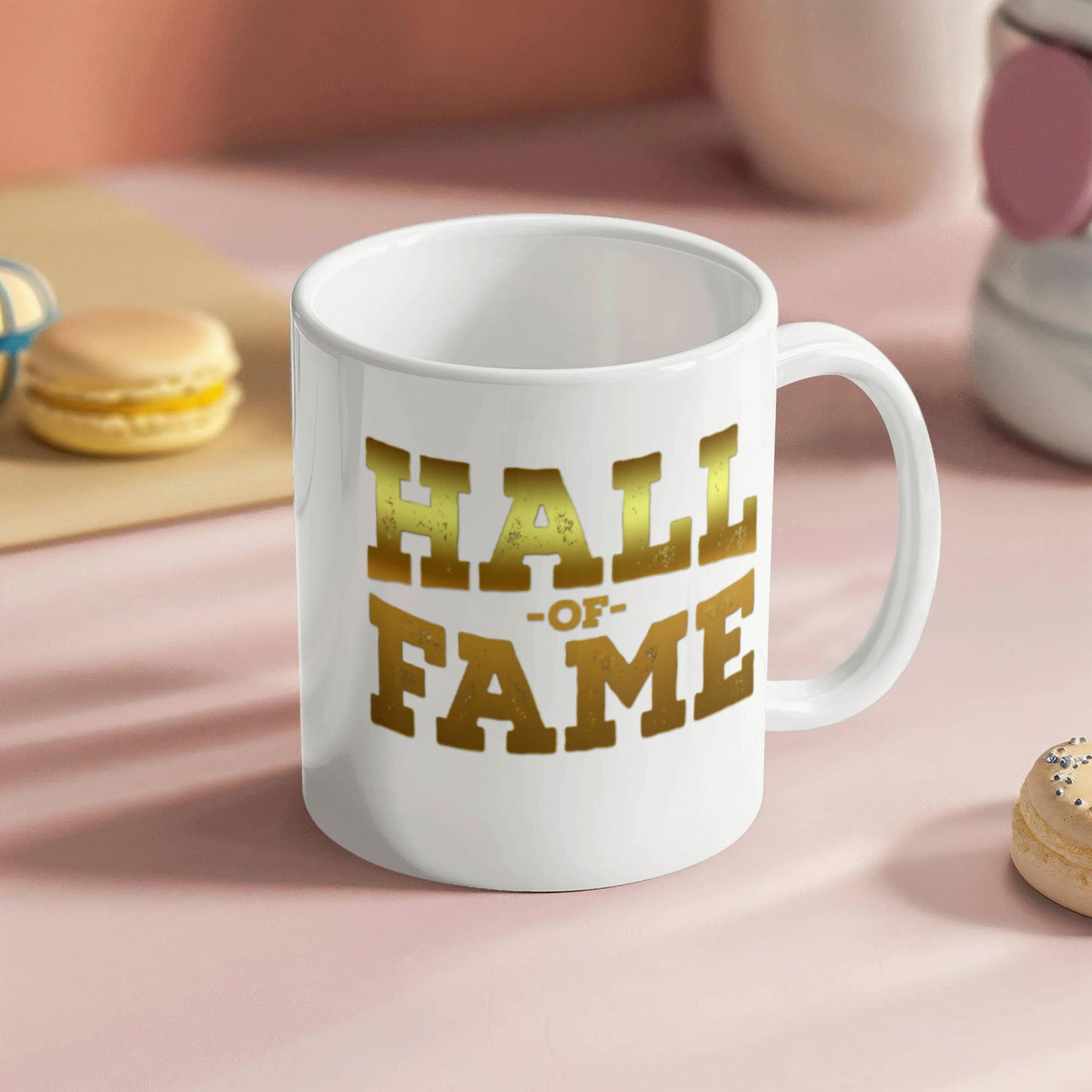 Sports lovers mugs, Hall of Fame - Funny White Porcelain Coffee 11 oz