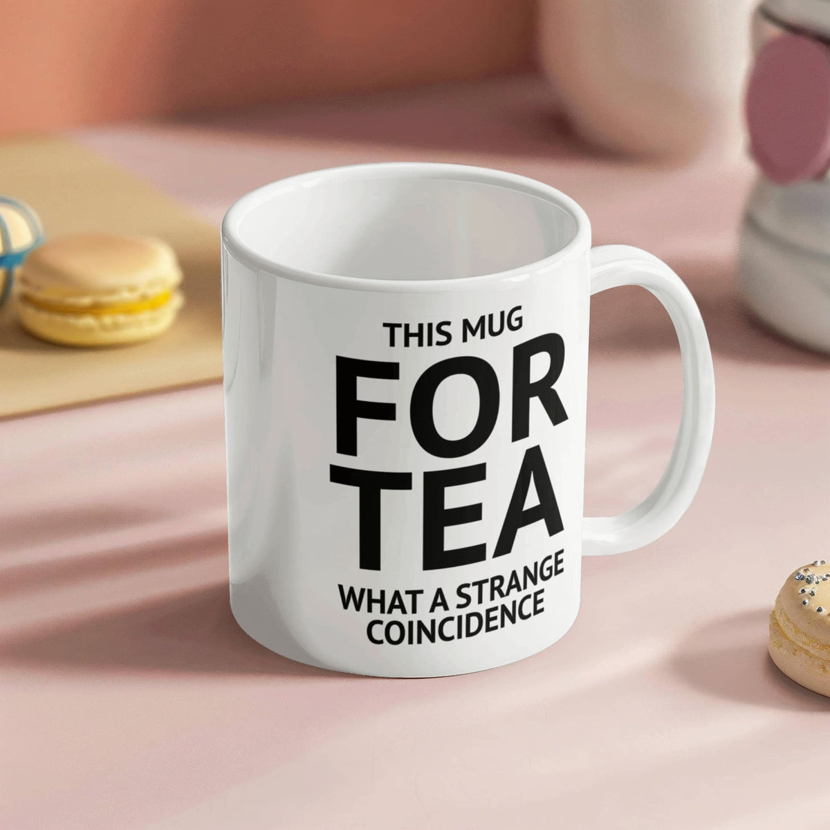 40th BIRTHDAY GIFT Funny Tea Mug for Tea Drinker This mug is For Tea What a strange coincidence