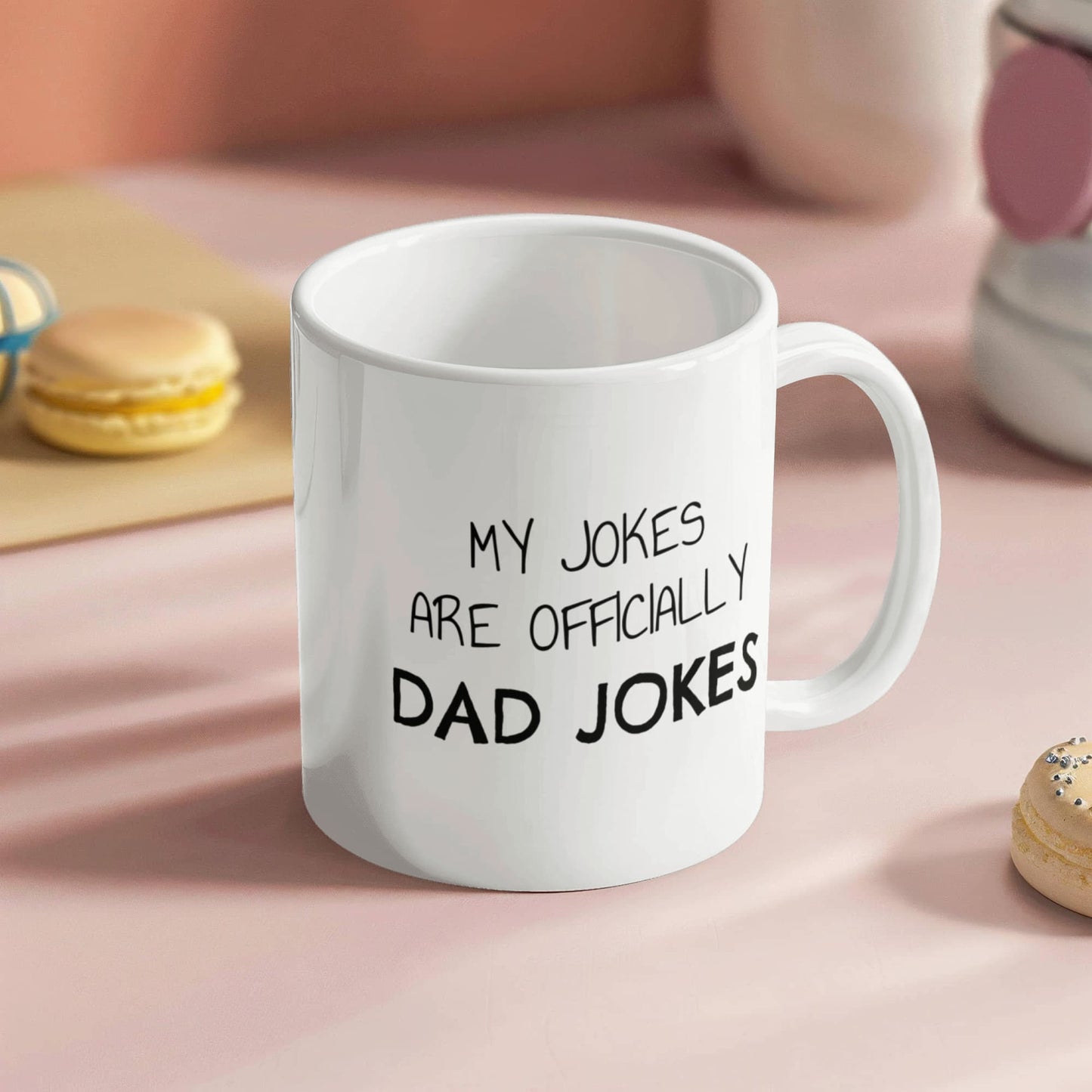 My Jokes Are Officially Dad Jokes, Dad Coffee Mug, Fathers Day Coffee Mug, Papa Mug- White Porcelain Coffee Mug 11 Oz Fathers Day Special Mug