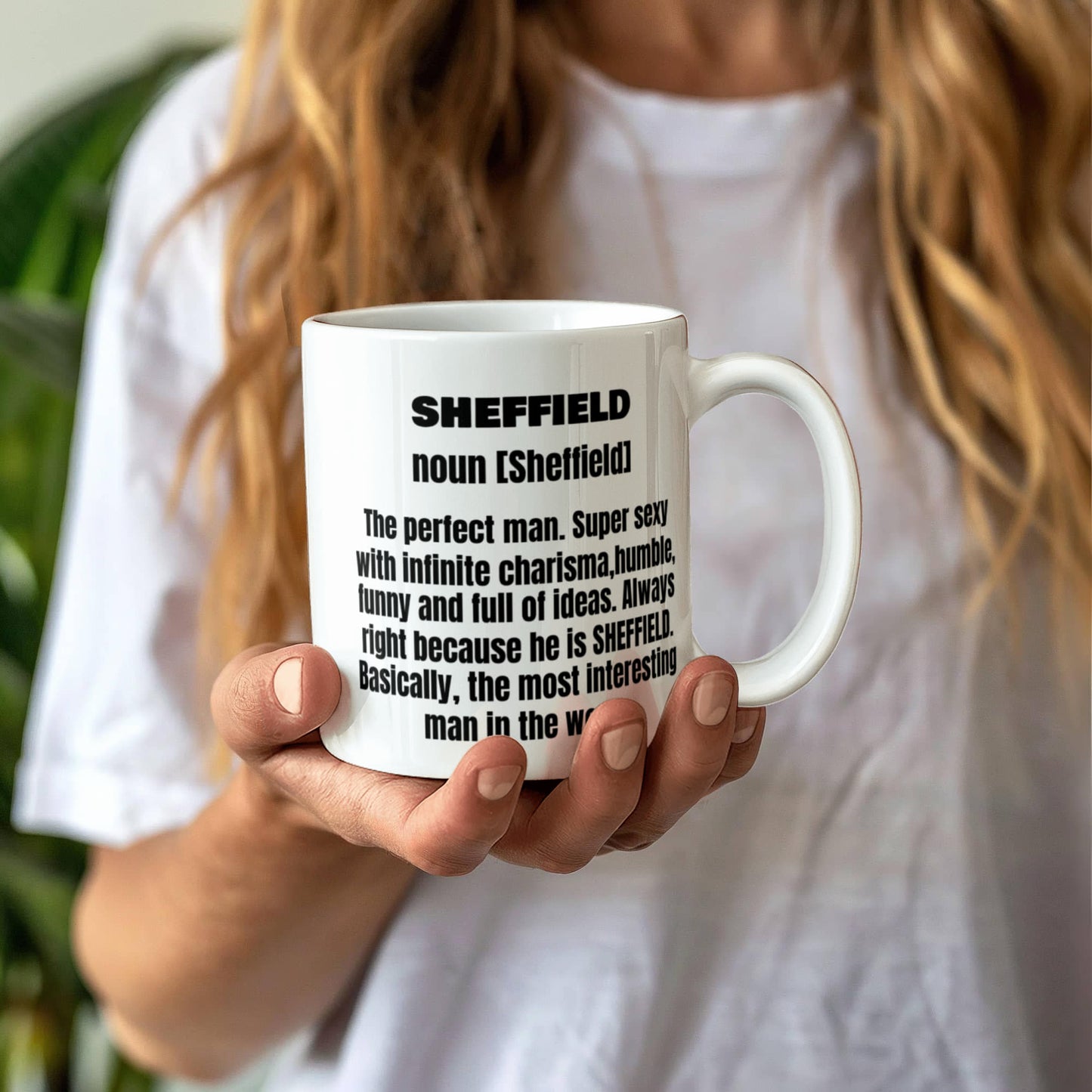 Sheffield First Name Adult Definition - Funny White Porcelain Coffee Mug Cute Ceramic Cup 11 oz