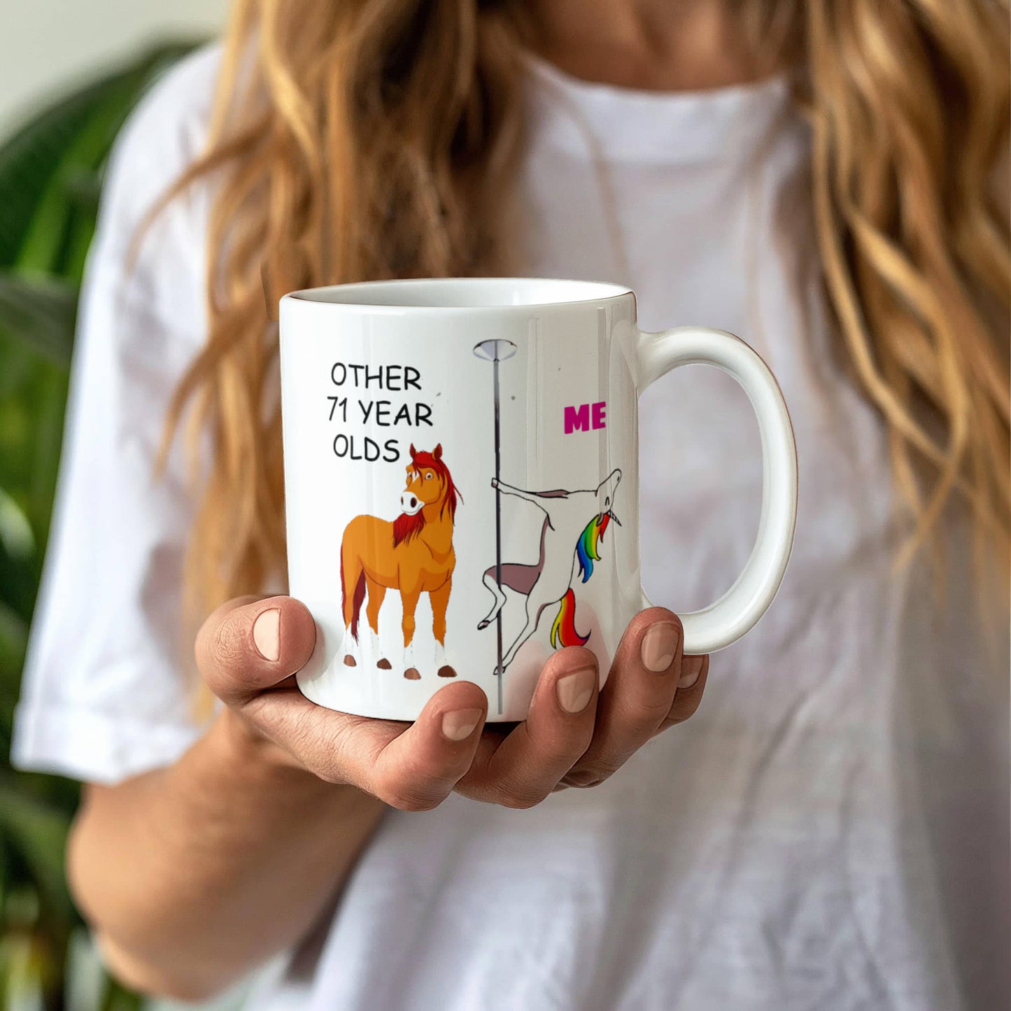 Unicorn Birthday gift 71st Birthday Gift for Women - Other 71 Year Olds Me Unicorn Coffee Mug - Funny White Porcelain Coffee 11 oz