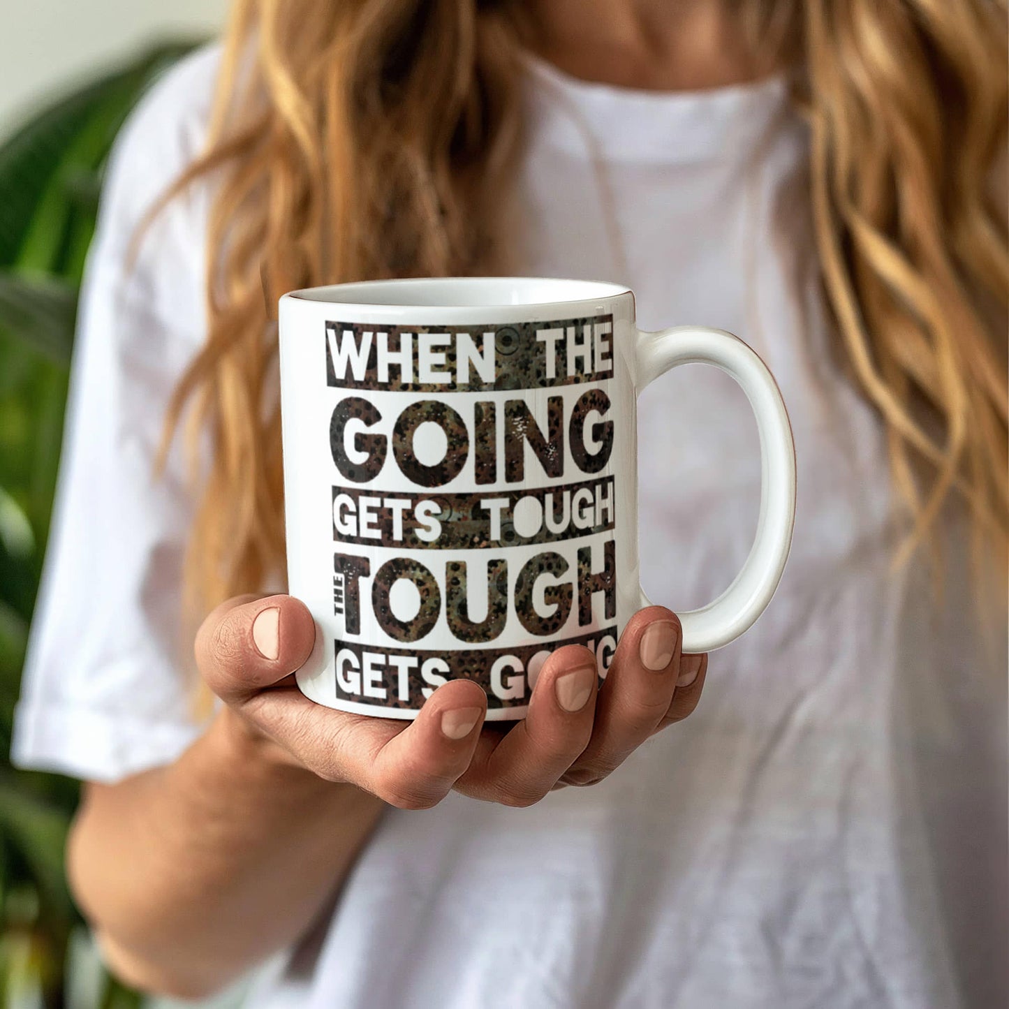 Success lovers Mugs, When the going gets tough the tough gets going - Funny White Porcelain Coffee 11 oz