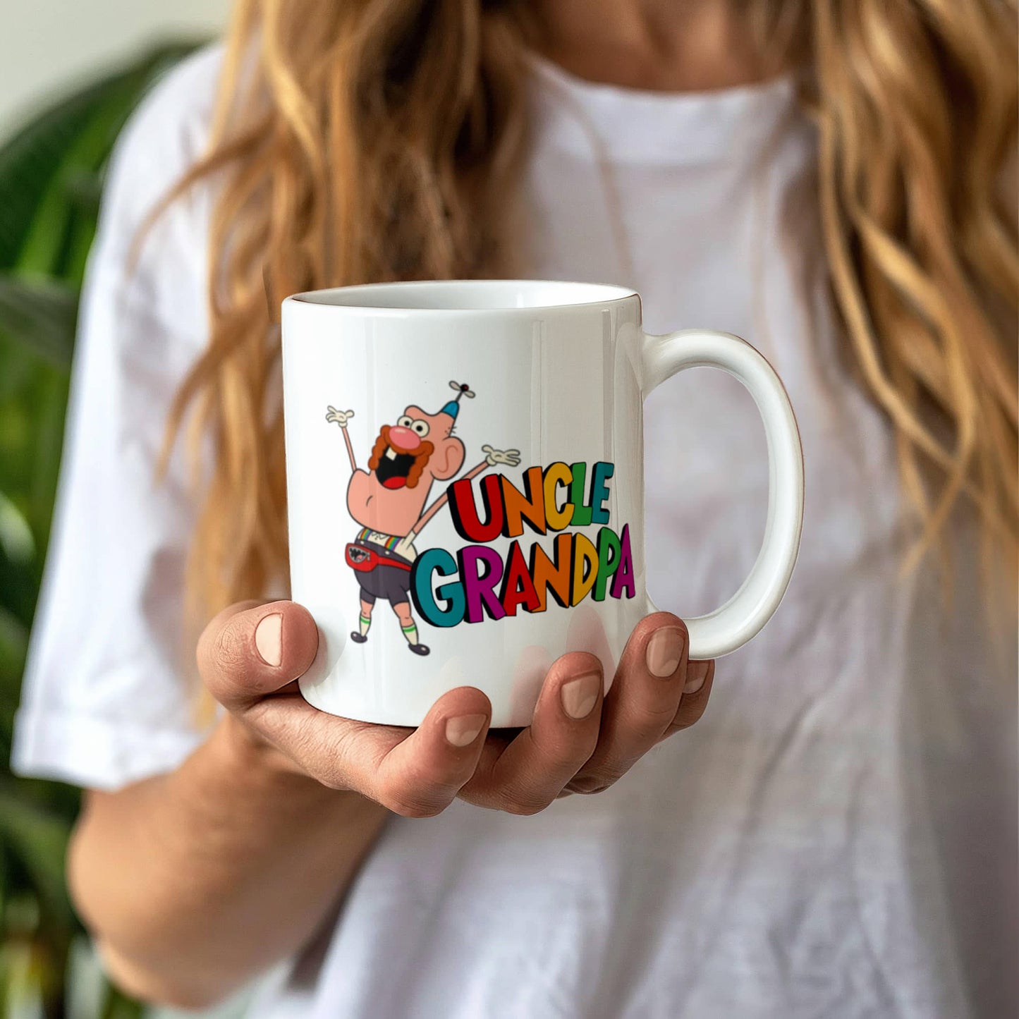 UNCLE GRANDPA Coffee Cup - White Porcelain Coffee Cup,Premium 11 oz White coffee cup