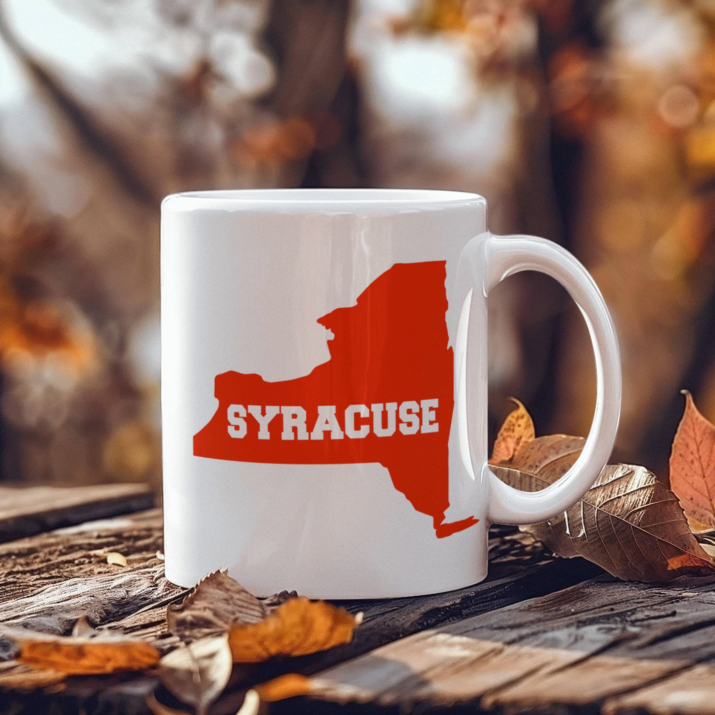 I Am From New York Personalized Syracuse City Gift Coffee mug-White Porcelain Coffee Mug 11 oz