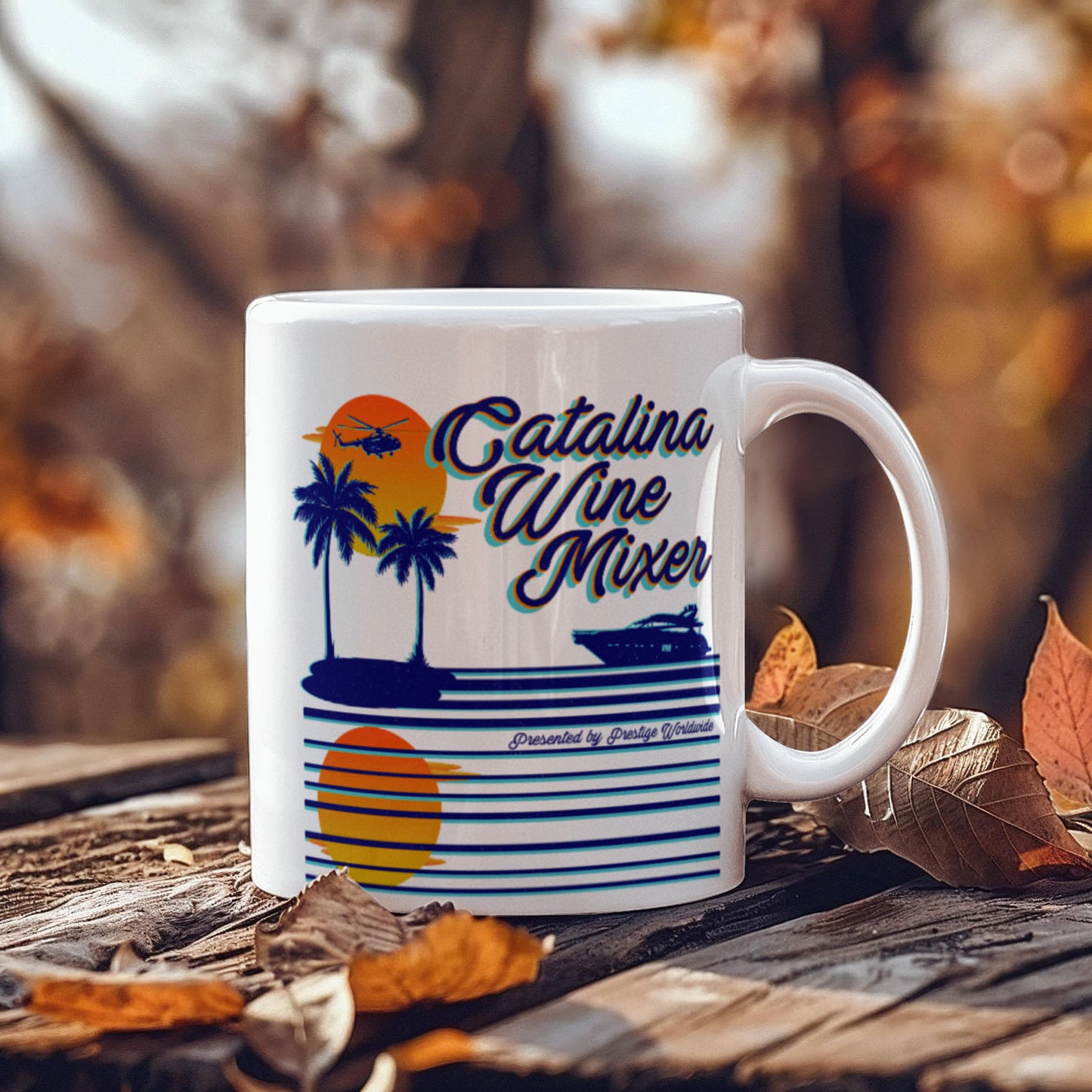 Pop culture lovers mugs , Catalina Wine Mixer - White Coffee Mug Porcelain Tea Cup 11 oz