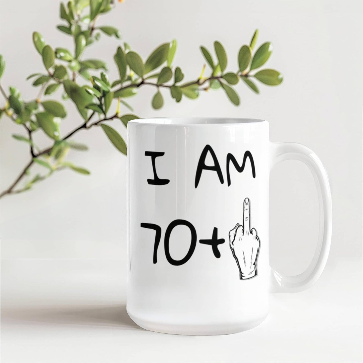 71st Birthday Coffee Mug, I Am 70+1, Grandma, Grandpa, Dad, mom, Birthday Mug- White Porcelain Coffee Mug 11 Oz Funny Quotes Coffee Mug