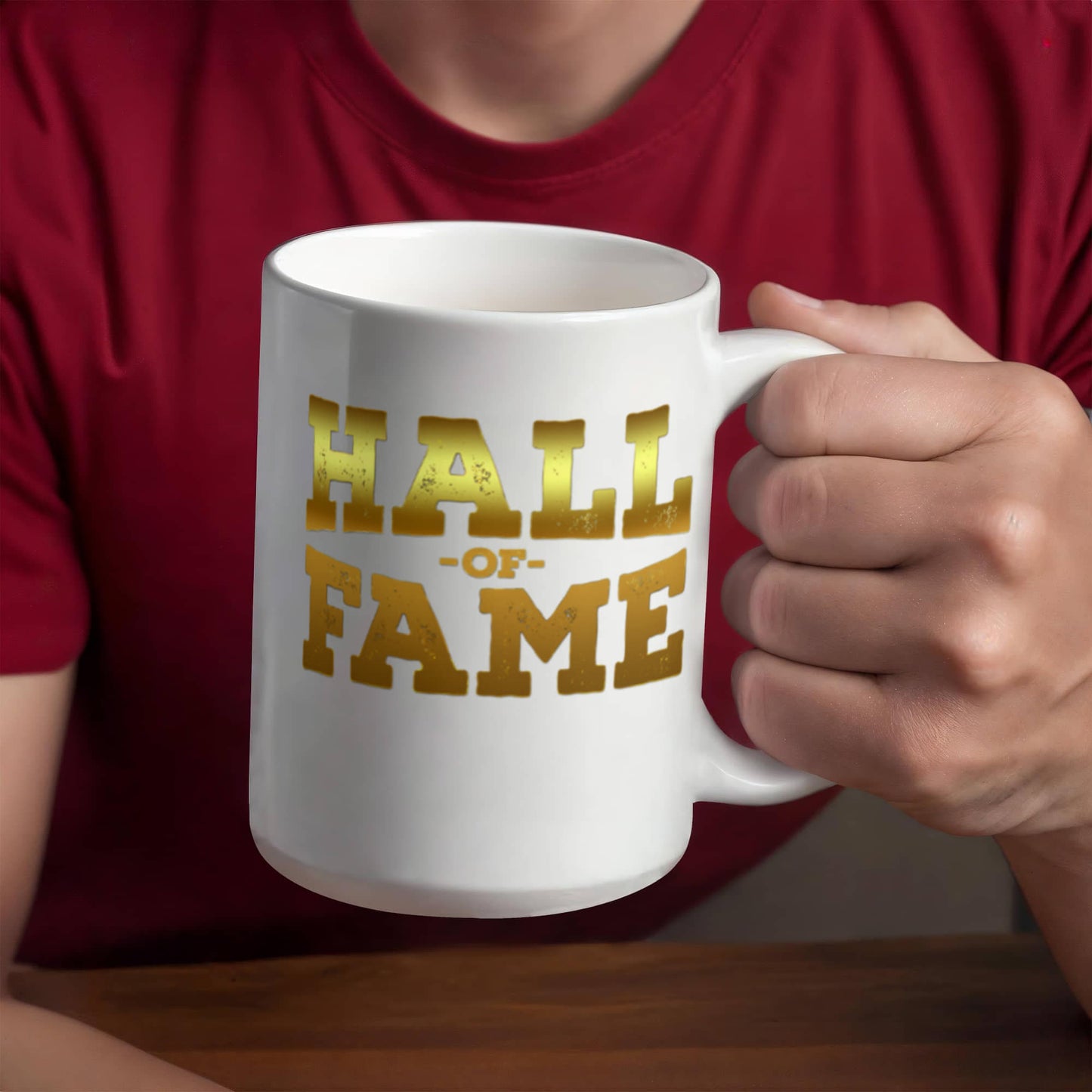 Sports lovers mugs, Hall of Fame - Funny White Porcelain Coffee 11 oz