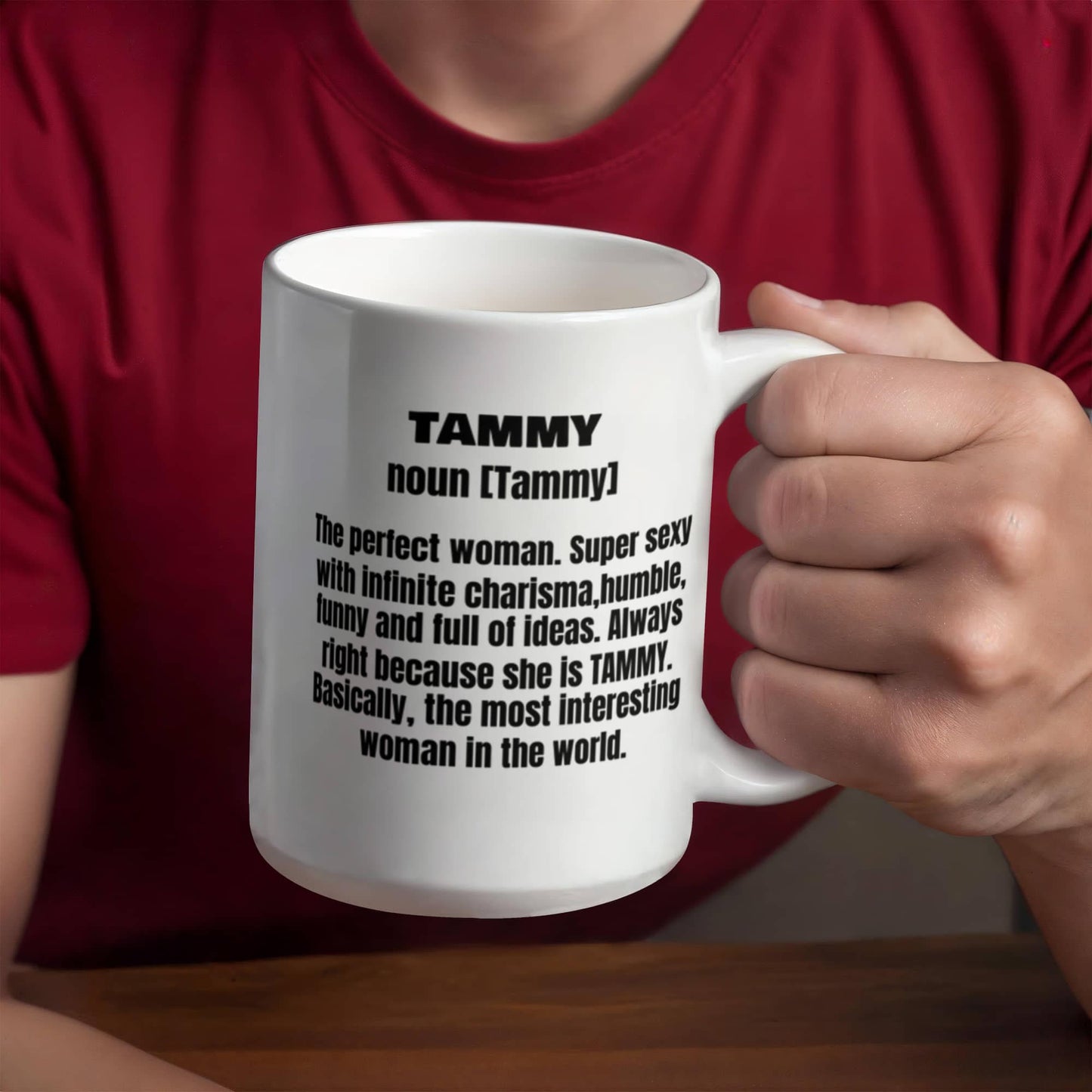 Tammy First Name Adult Definition - Funny White Porcelain Coffee Mug Cute Ceramic Cup 11 oz