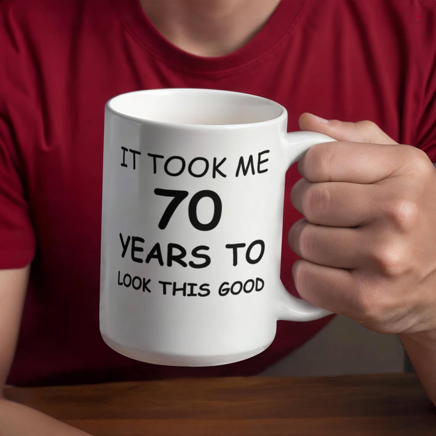 70th birthday gifts for men/women, Birthday Gift Mugs - It took me 70 years to look this good - Best 70th Birthday Gifts for family Ceramic Cup White, Funny Mugs Gift Ideas 11 Oz