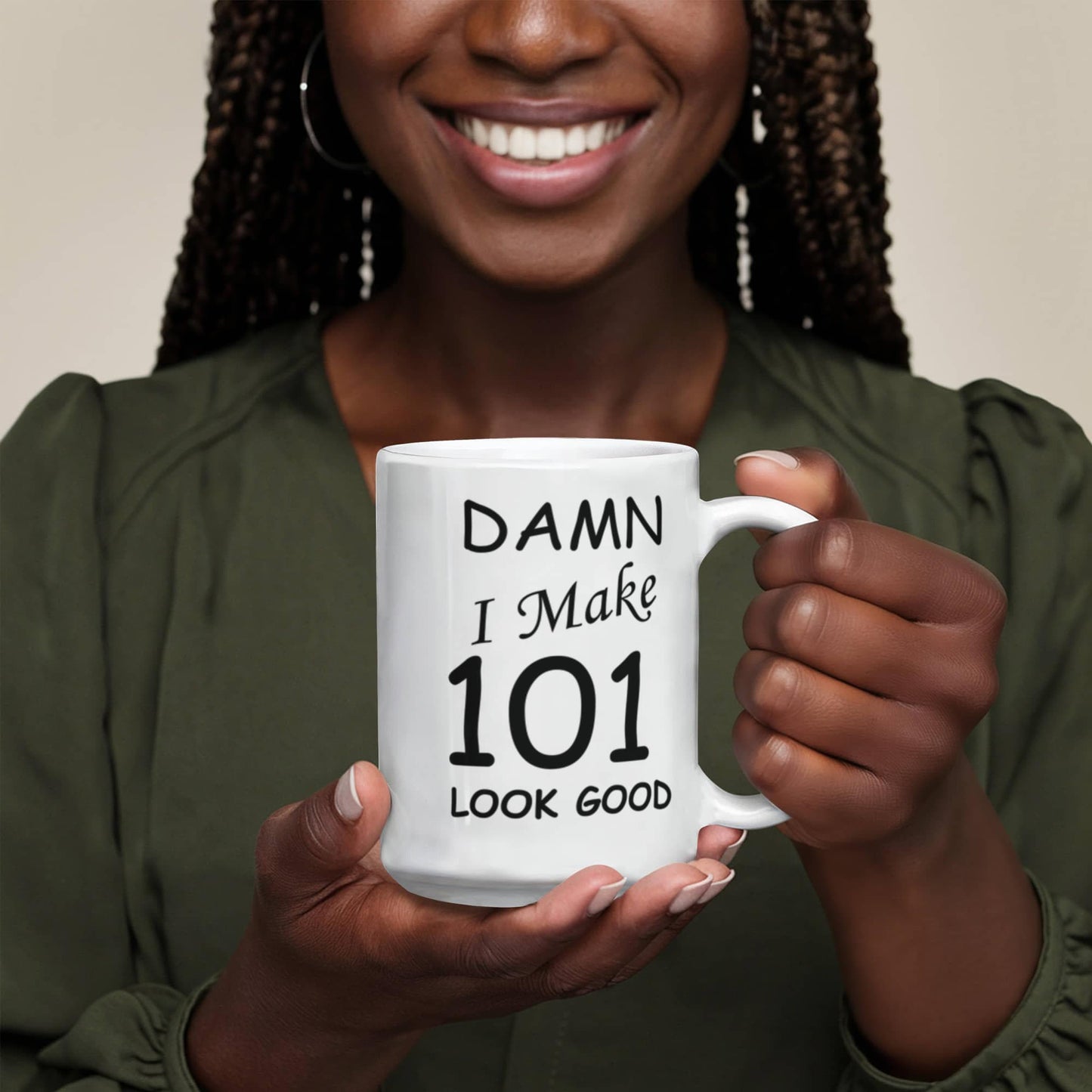 101st birthday Mugs for men/women - Damn I Make 101 Look Good, Born In 1919 Birthday Mugs - Funny White Porcelain Coffee 11 oz