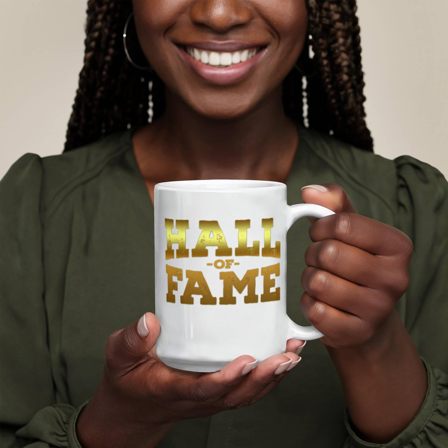 Sports lovers mugs, Hall of Fame - Funny White Porcelain Coffee 11 oz