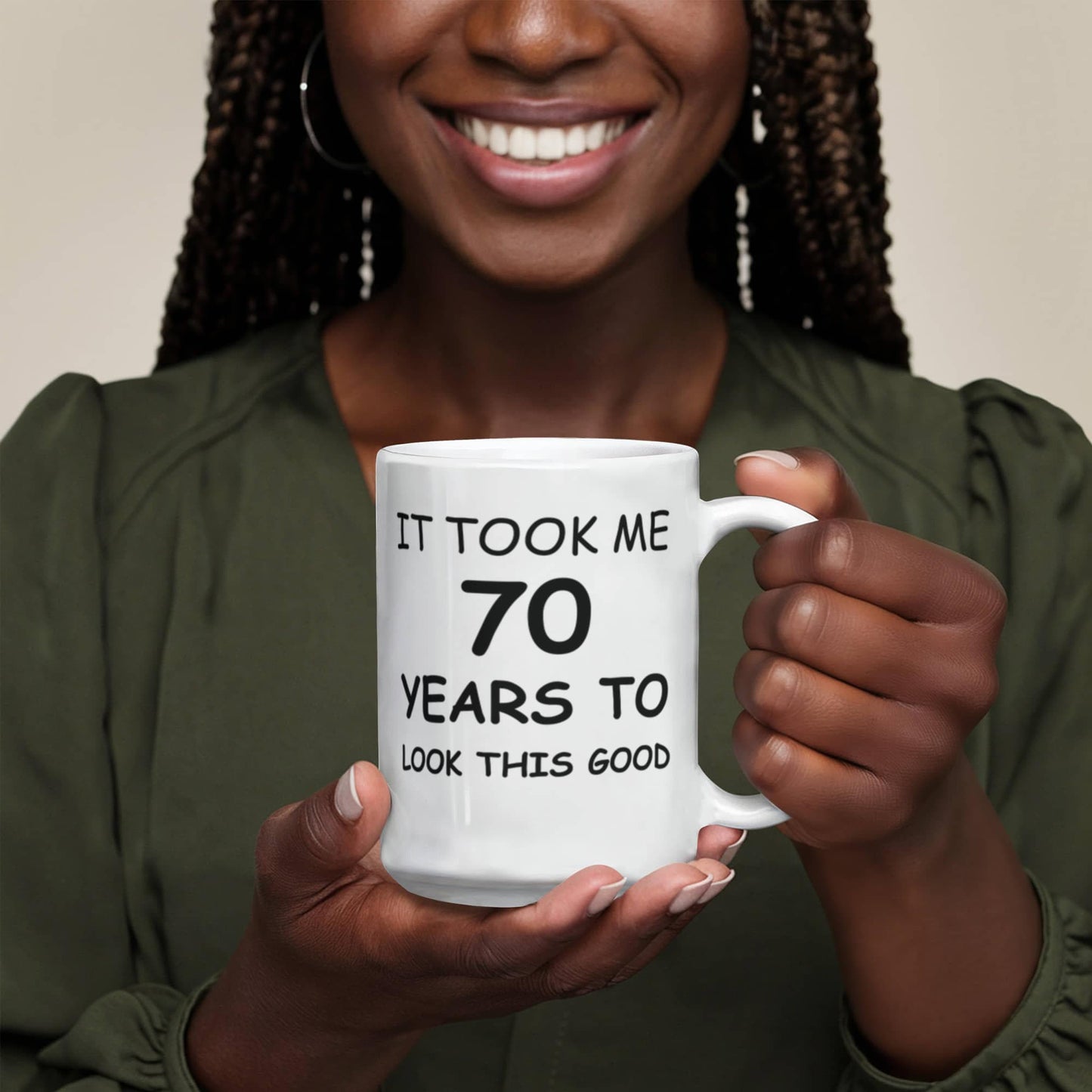 70th birthday gifts for men/women, Birthday Gift Mugs - It took me 70 years to look this good - Best 70th Birthday Gifts for family Ceramic Cup White, Funny Mugs Gift Ideas 11 Oz