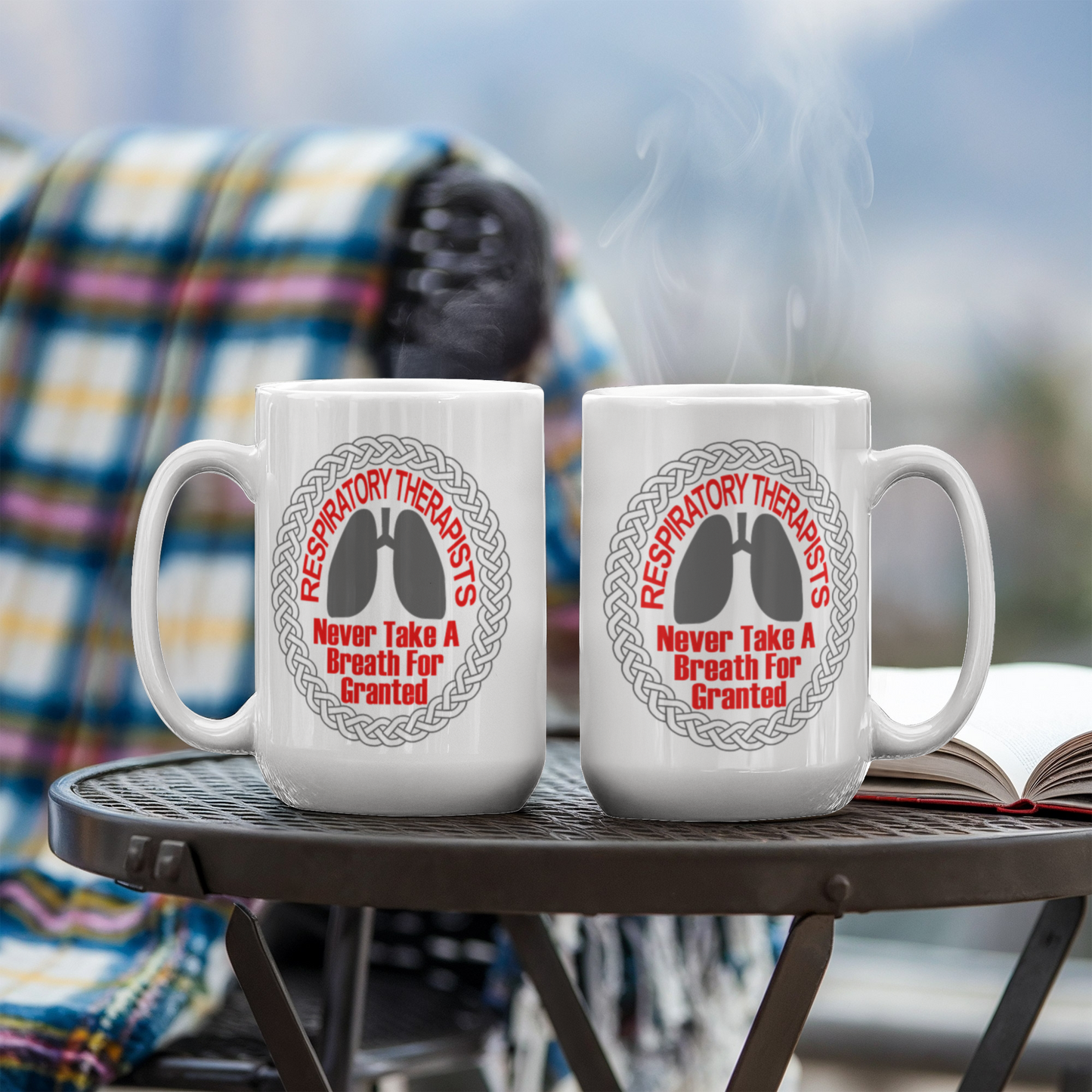 Best Respiratory Therapist Gift Coffee Mug, Respiratory Therapists Never Take A Breath For Granted -White Porcelain Coffee Mug 11 oz