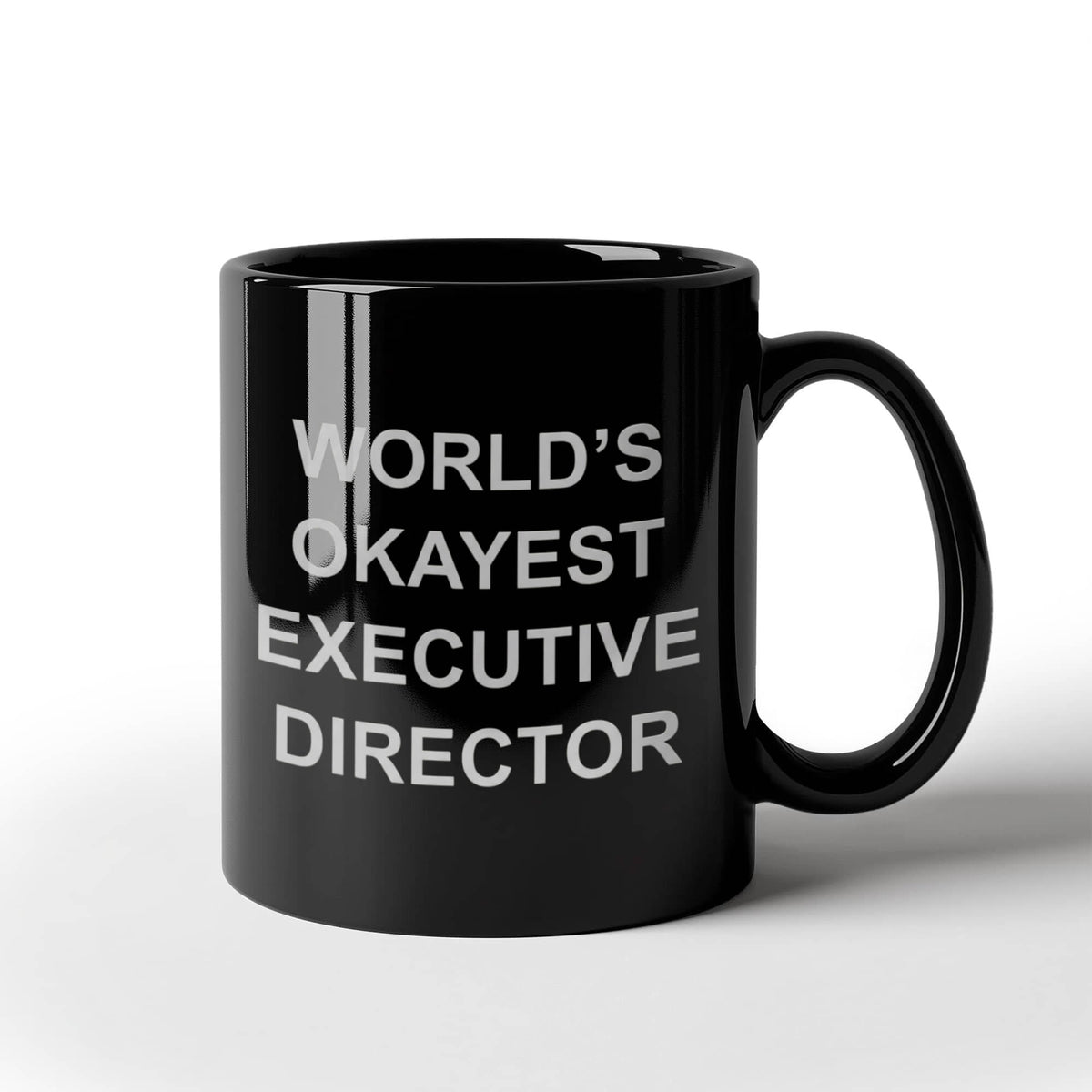 Executive Director Gifts - World's Okayest Executive Director - Birthday Gifts Ceramic Cup Black, Funny Mugs Gift Ideas 11 Oz