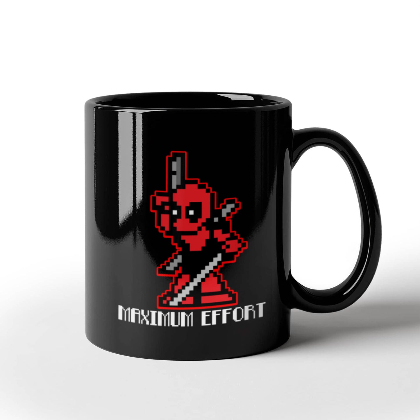 Maximum Effort - Black Coffee Mug Porcelain Tea Cup 11 oz - Great Gift