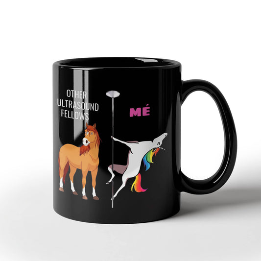 Other Ultrasound Fellows gift for women - other ultrasound fellows unicorn coffee mug - black porcelain coffee 11 oz for grandma, mom, sister, best fr