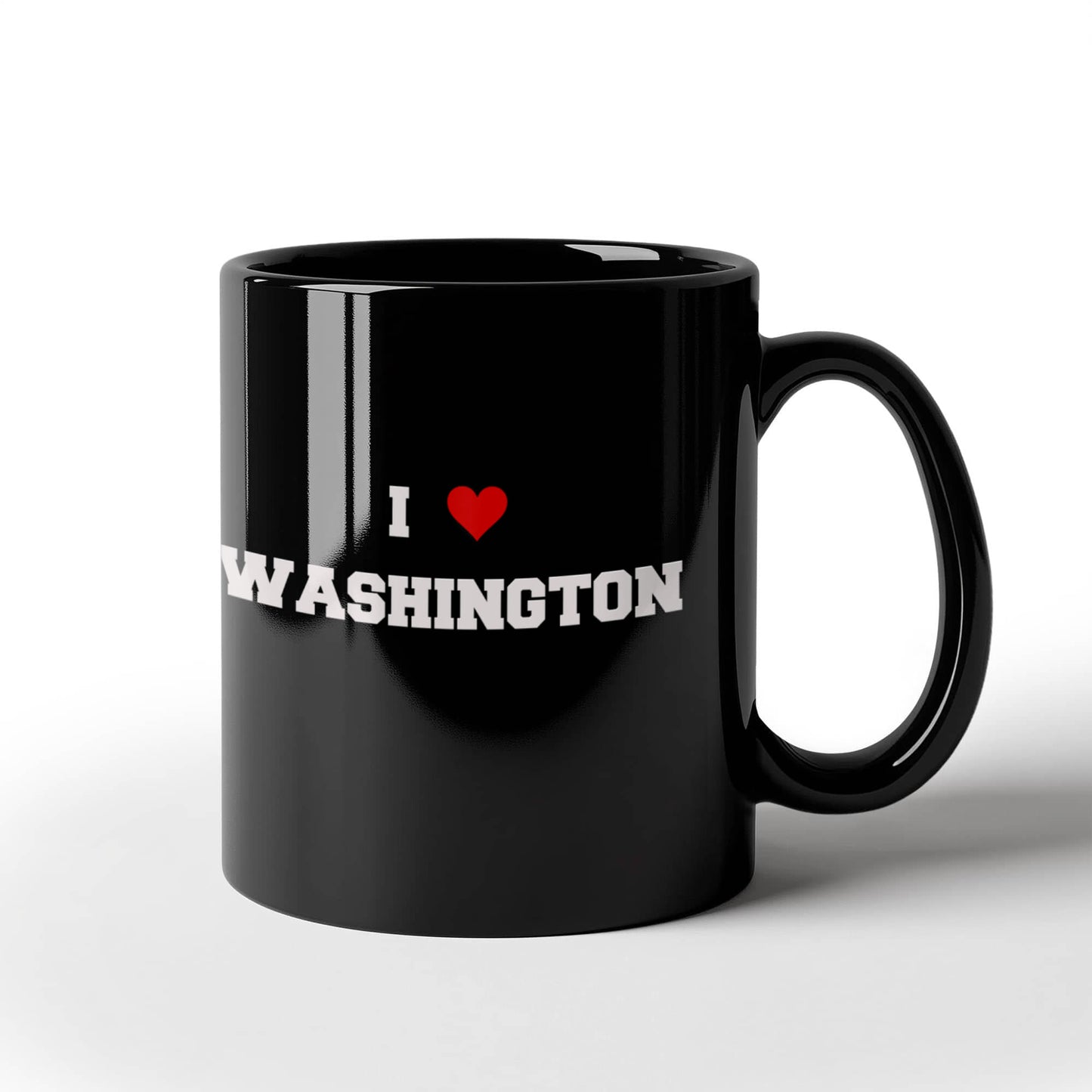 Washington Coffee Mugs,I Love Washington USA States Ceramic Black Coffee Mug Tea Cup Gifts Mugs 11 oz Funny Mugs