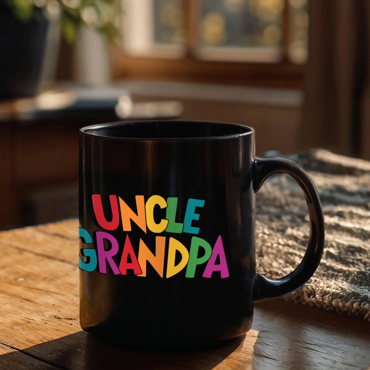 UNCLE GRANDPA Coffee Mug - Black Porcelain Coffee Cup,Premium 11 oz