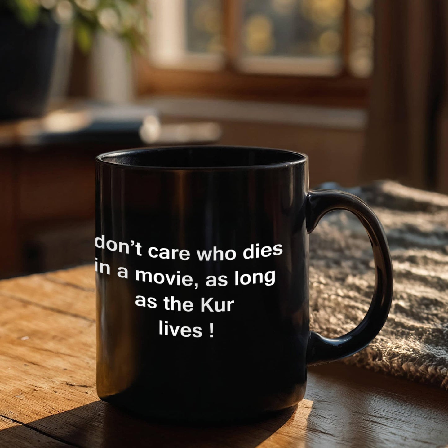 Funny Dog Coffee Mug for Dog Lovers, Dog Lover Gifts - I Don't Care Who Dies, As Long As Kur Lives - Ceramic Fun Cute Dog Lover Mug Black Coffee Cup