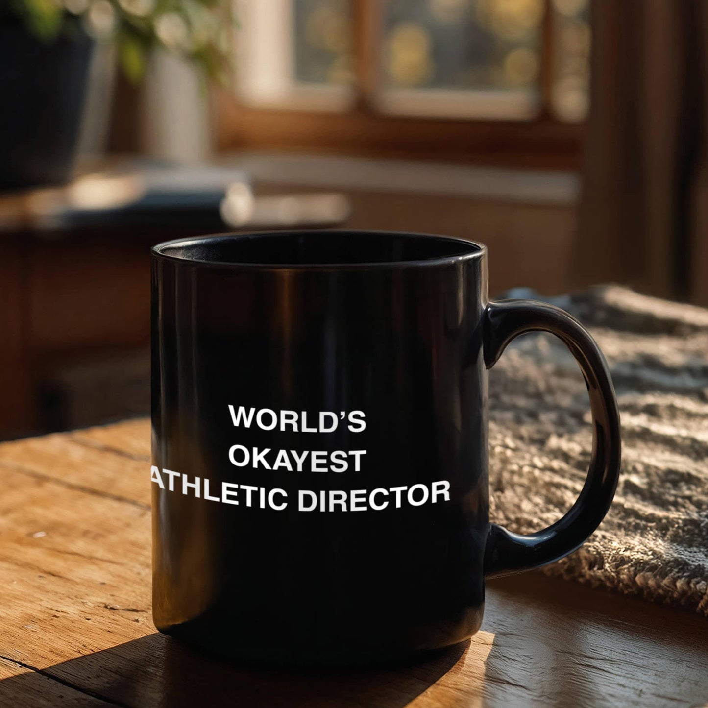Gifts for Athletic Director - World's Okayest Athletic Director - Birthday Gifts Ceramic Cup Black, Funny Mugs Gift Ideas 11 Oz