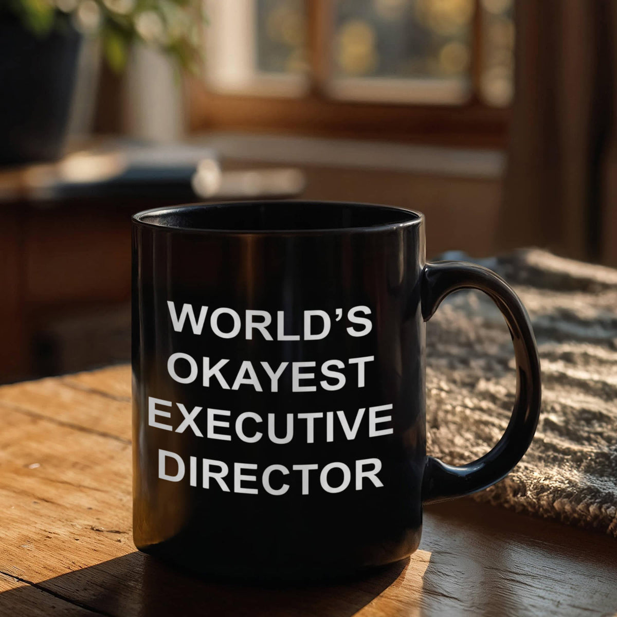Executive Director Gifts - World's Okayest Executive Director - Birthday Gifts Ceramic Cup Black, Funny Mugs Gift Ideas 11 Oz