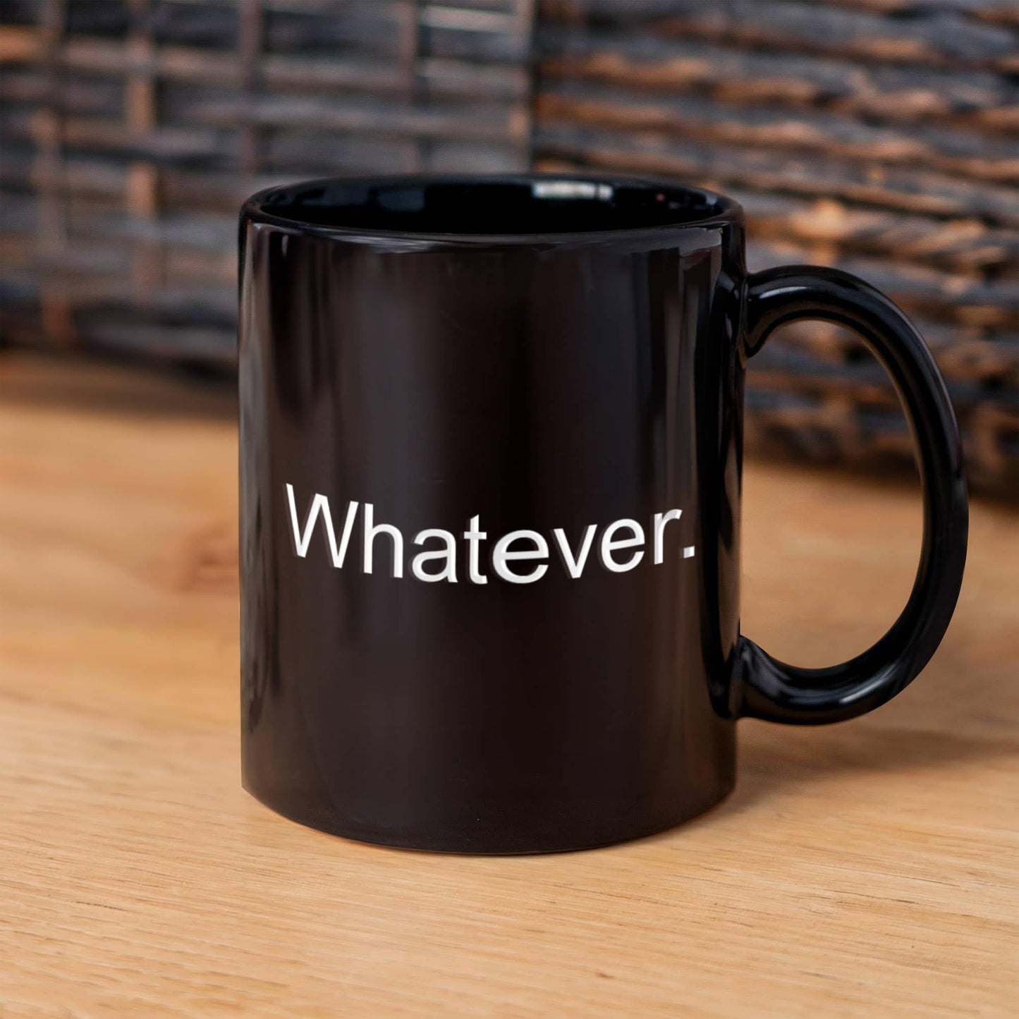 Whatever Coffee Mug Black -Funny Christmas Gifts - Porcelain Coffee Mug Cute Cool Ceramic Cup Black, Best Office Tea Mug & Birthday Gag Gifts 11 oz