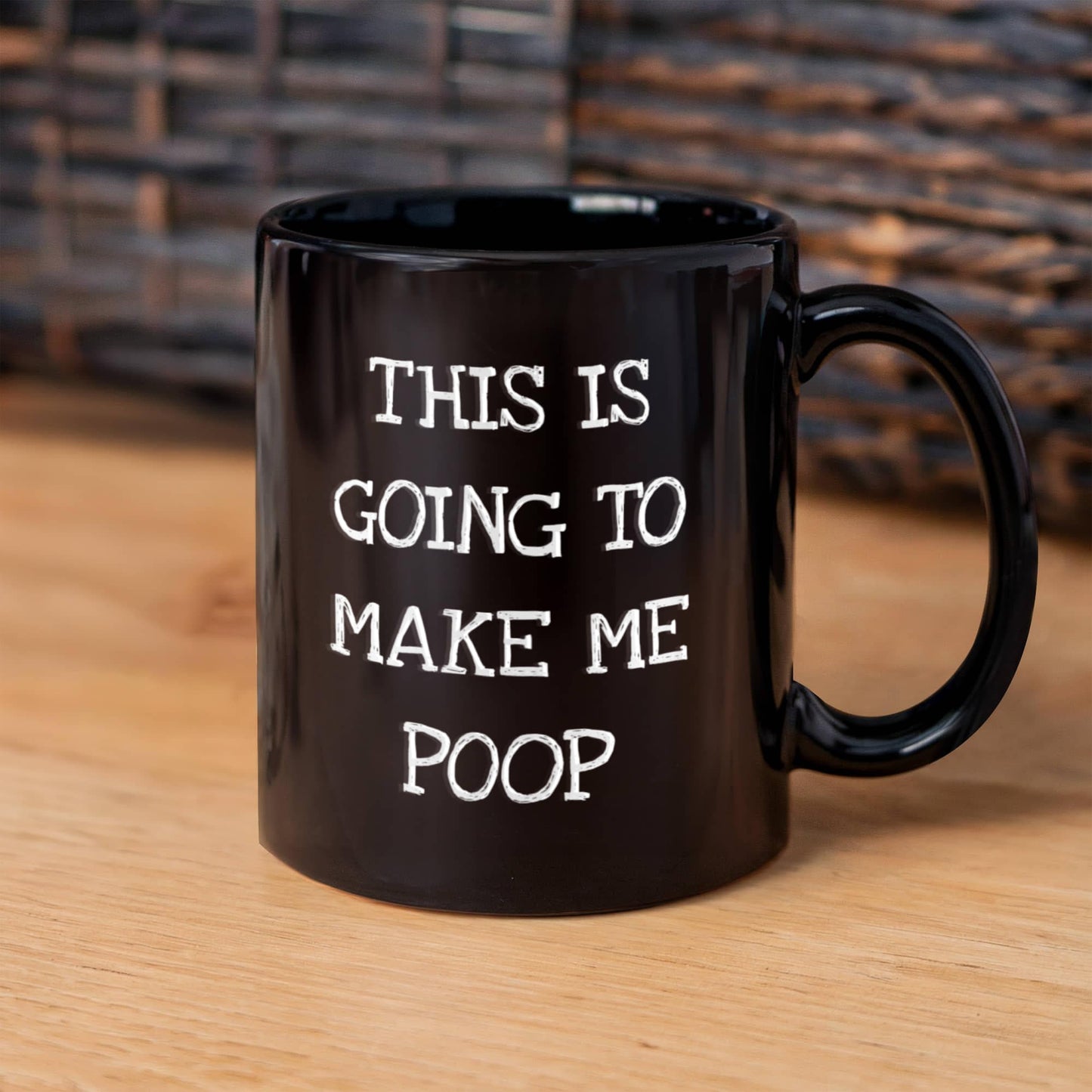 This Is Going To Make Me Poop, Coffee Addict Coffee Mug- Black Porcelain Coffee Mug 11 Oz Funny Quotes Coffee Mug