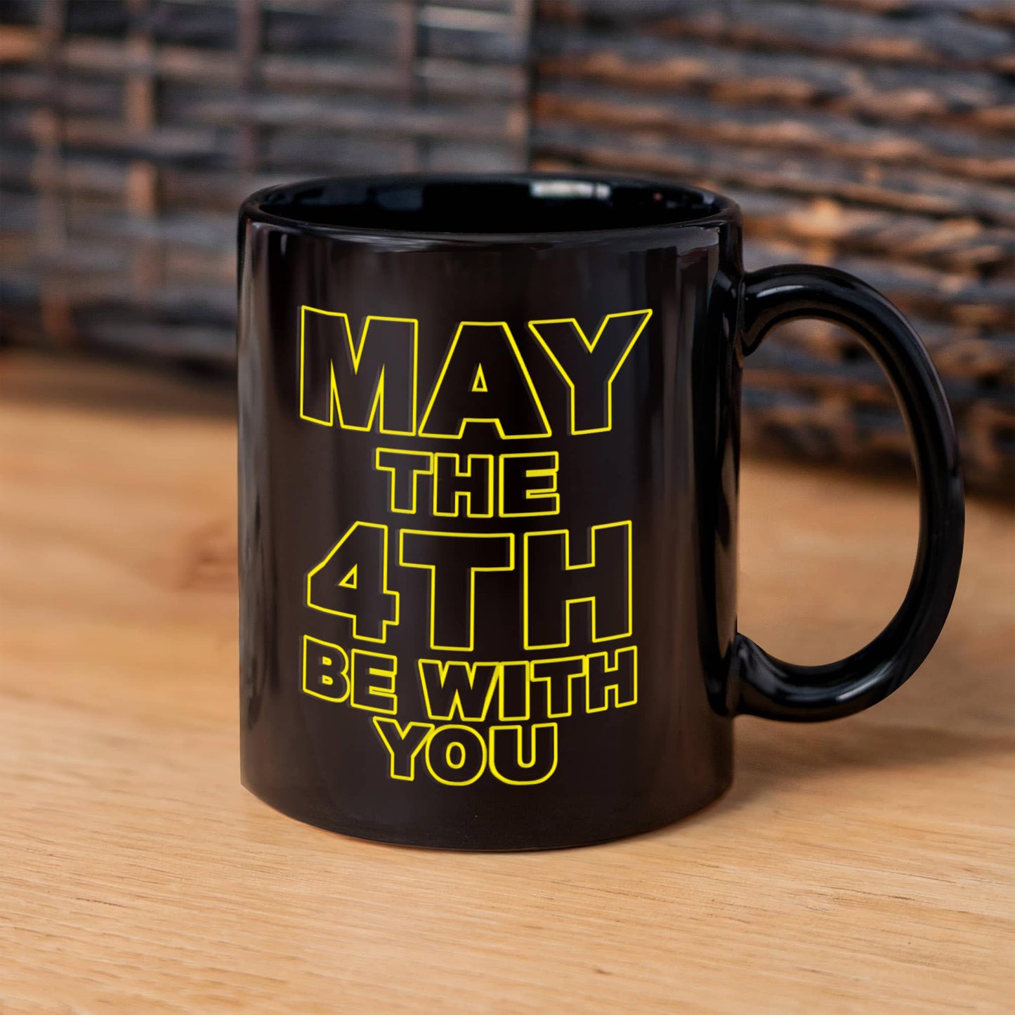 May The 4th be with You Coffee Mugs for Independence Special - Black Coffee Tea Mugs - 11 OZ Black Coffee Mugs and Tea Cups Gift Ideas