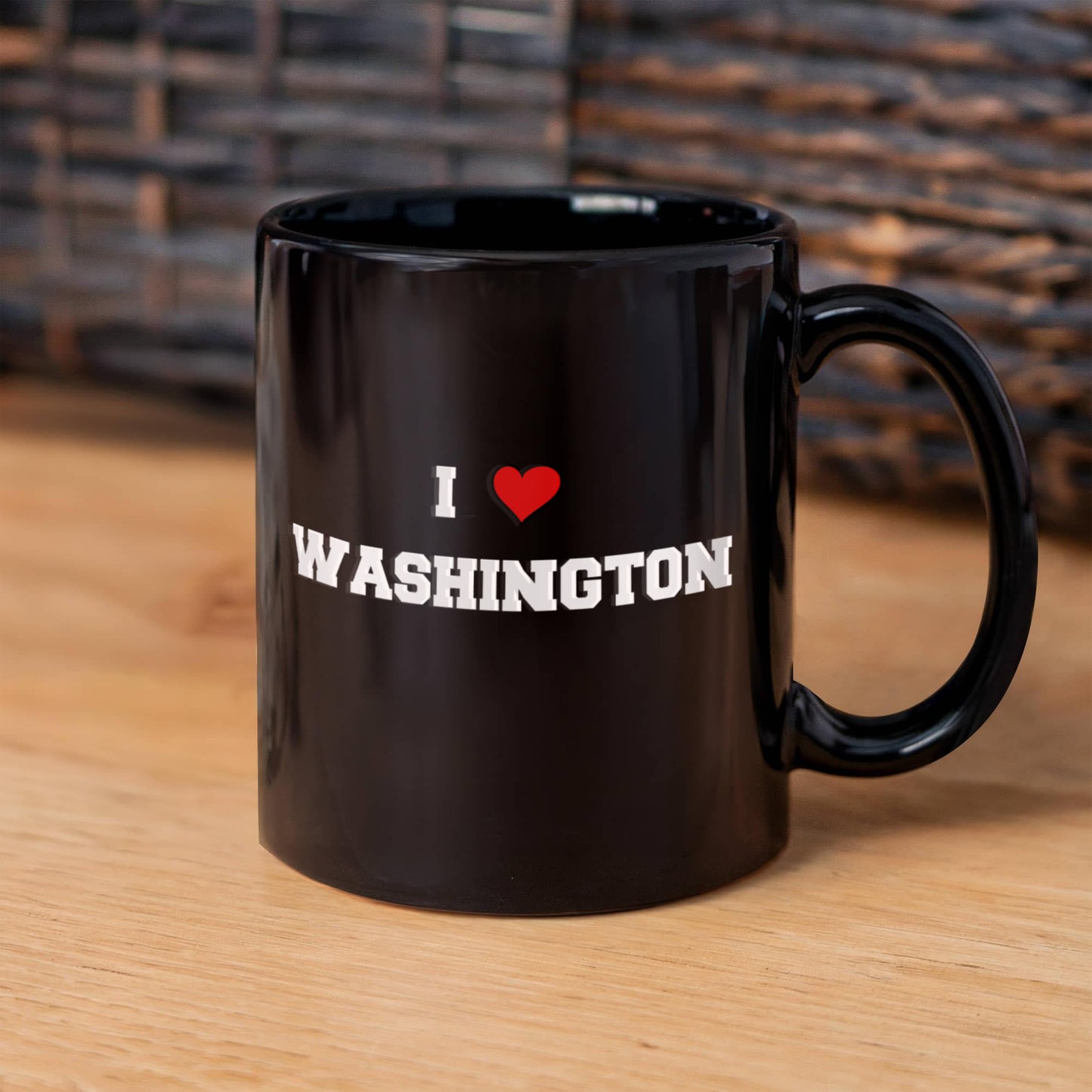 Washington Coffee Mugs,I Love Washington USA States Ceramic Black Coffee Mug Tea Cup Gifts Mugs 11 oz Funny Mugs