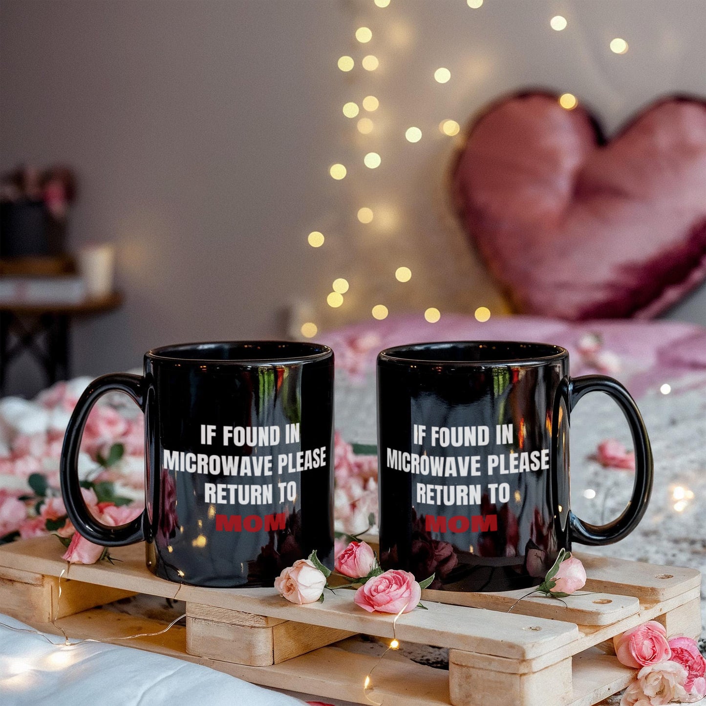 Best gifts for mother - "If Found in Microwave Please Return To Mom" Black coffee mugs 11 oz