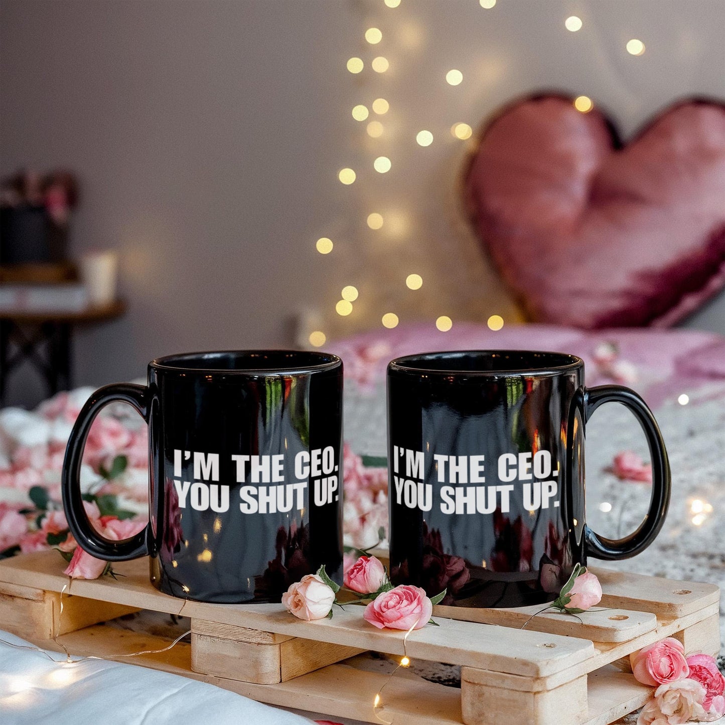 Entrepreneur Gift Coffee mug, I Am The CEO You Shut Up-Black Porcelain Coffee Mug 11 oz