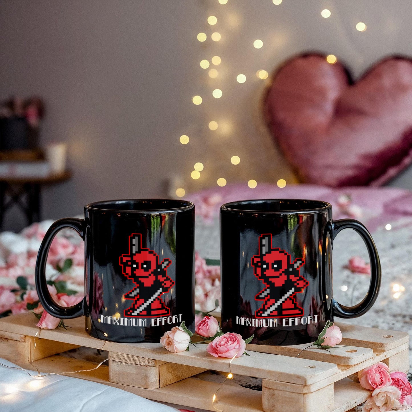 Maximum Effort - Black Coffee Mug Porcelain Tea Cup 11 oz - Great Gift