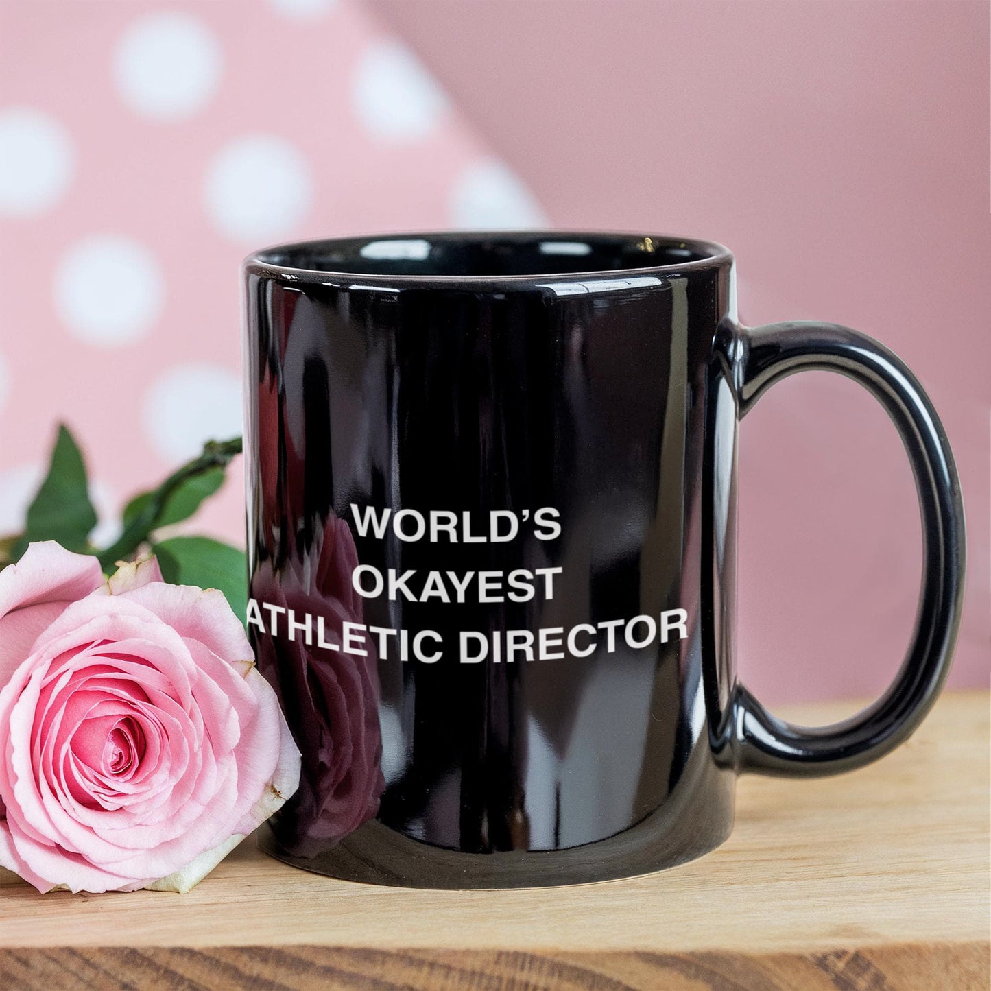 Gifts for Athletic Director - World's Okayest Athletic Director - Birthday Gifts Ceramic Cup Black, Funny Mugs Gift Ideas 11 Oz