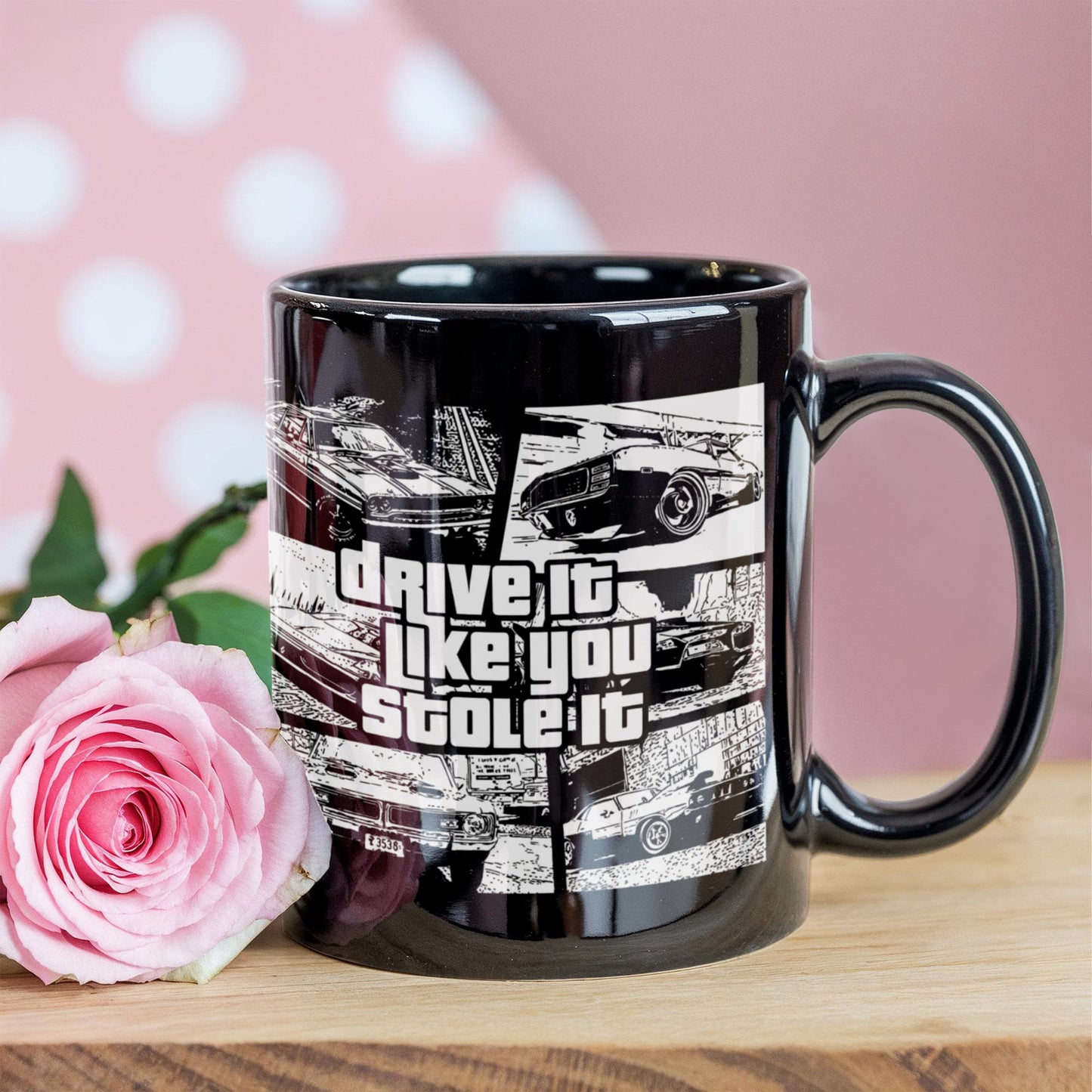 Best Driver Custom Gift Coffee mug, Drive It Like You Stole It-Black Porcelain Coffee Mug 11 oz