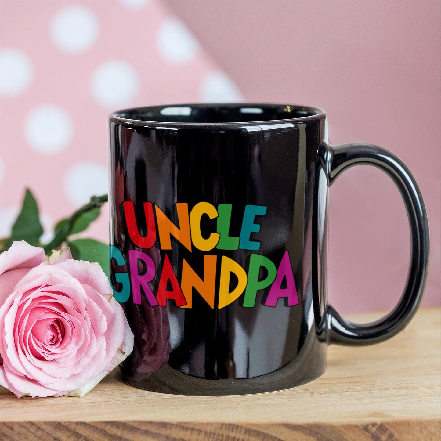 UNCLE GRANDPA Coffee Mug - Black Porcelain Coffee Cup,Premium 11 oz