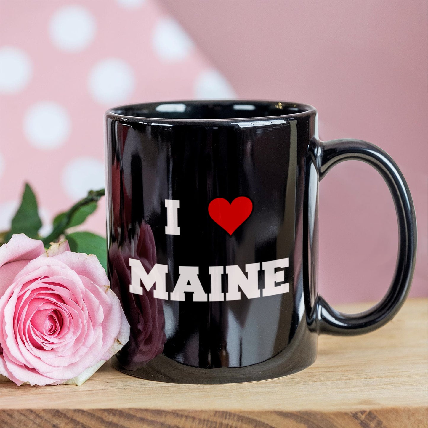 Maine Tea Coffee Mugs,I Love Maine USA States Ceramic Black Coffee Mug Tea Cup Gifts Mugs 11 oz