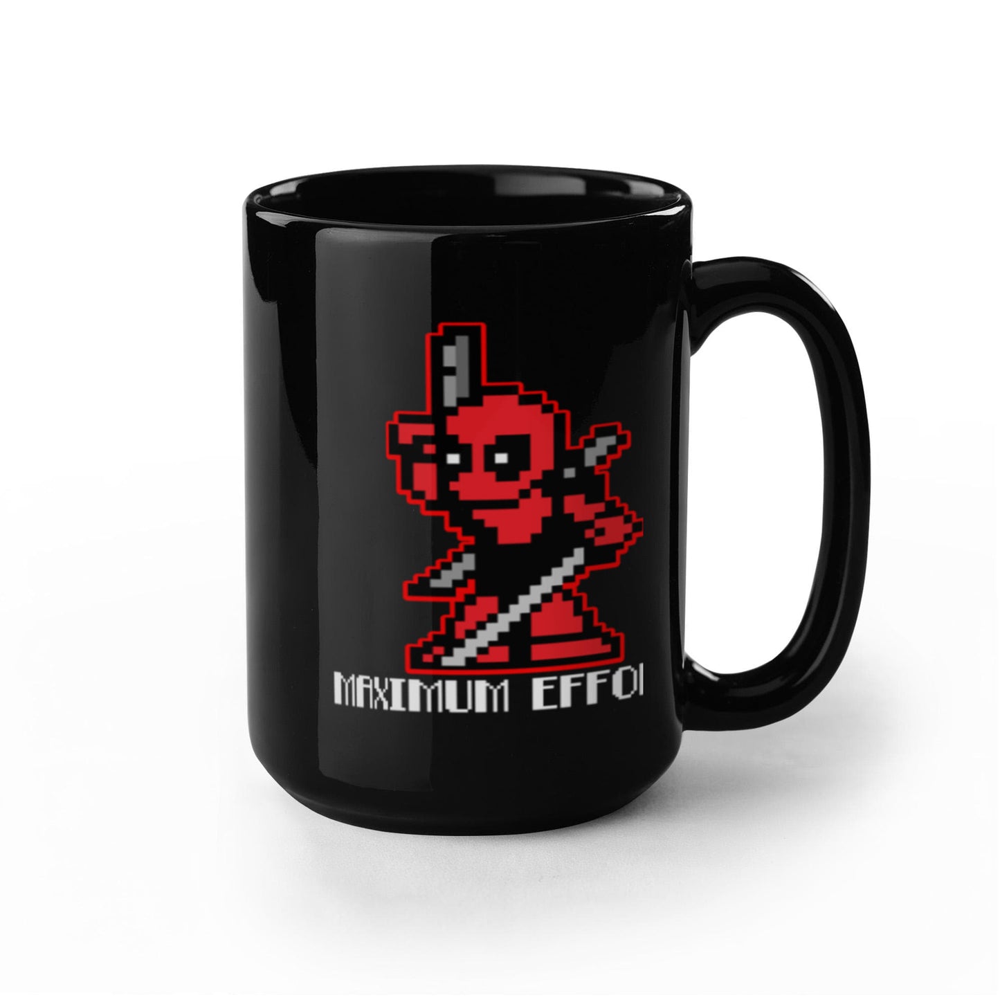 Maximum Effort - Black Coffee Mug Porcelain Tea Cup 11 oz - Great Gift