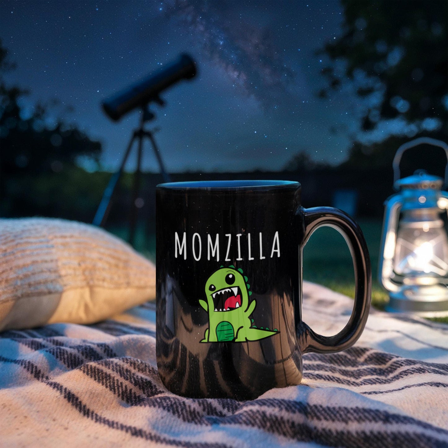 Momzilla,Dinosaur Momster Mothers Day Cheeky Coffee Mug, Moms Birthday Mug- Black Porcelain Coffee Mug 11 Oz Moms Mug