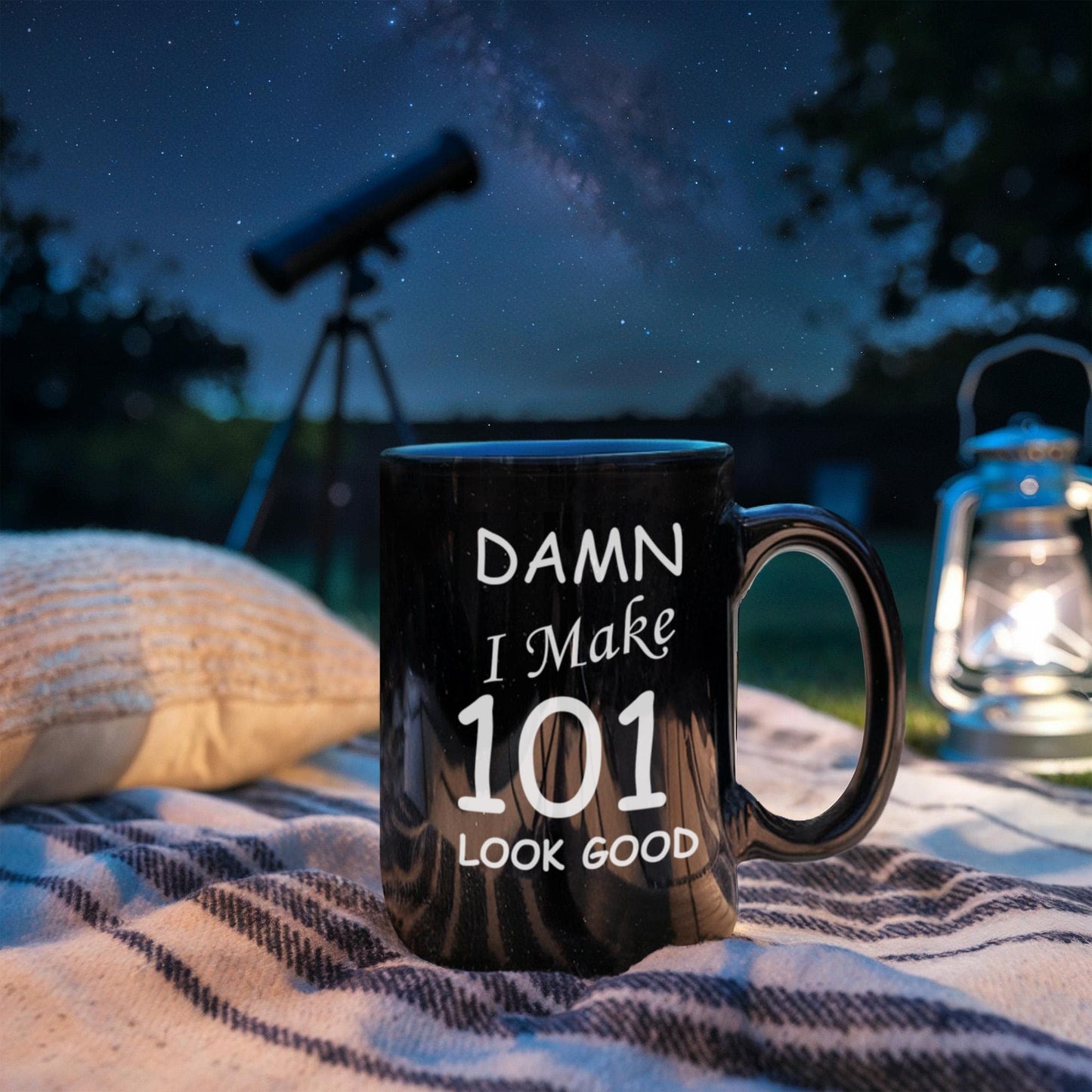 101st birthday Mugs for men/women - Damn I Make 101 Look Good, Born In 1919 Birthday Mugs - Funny Black Porcelain Coffee 11 oz