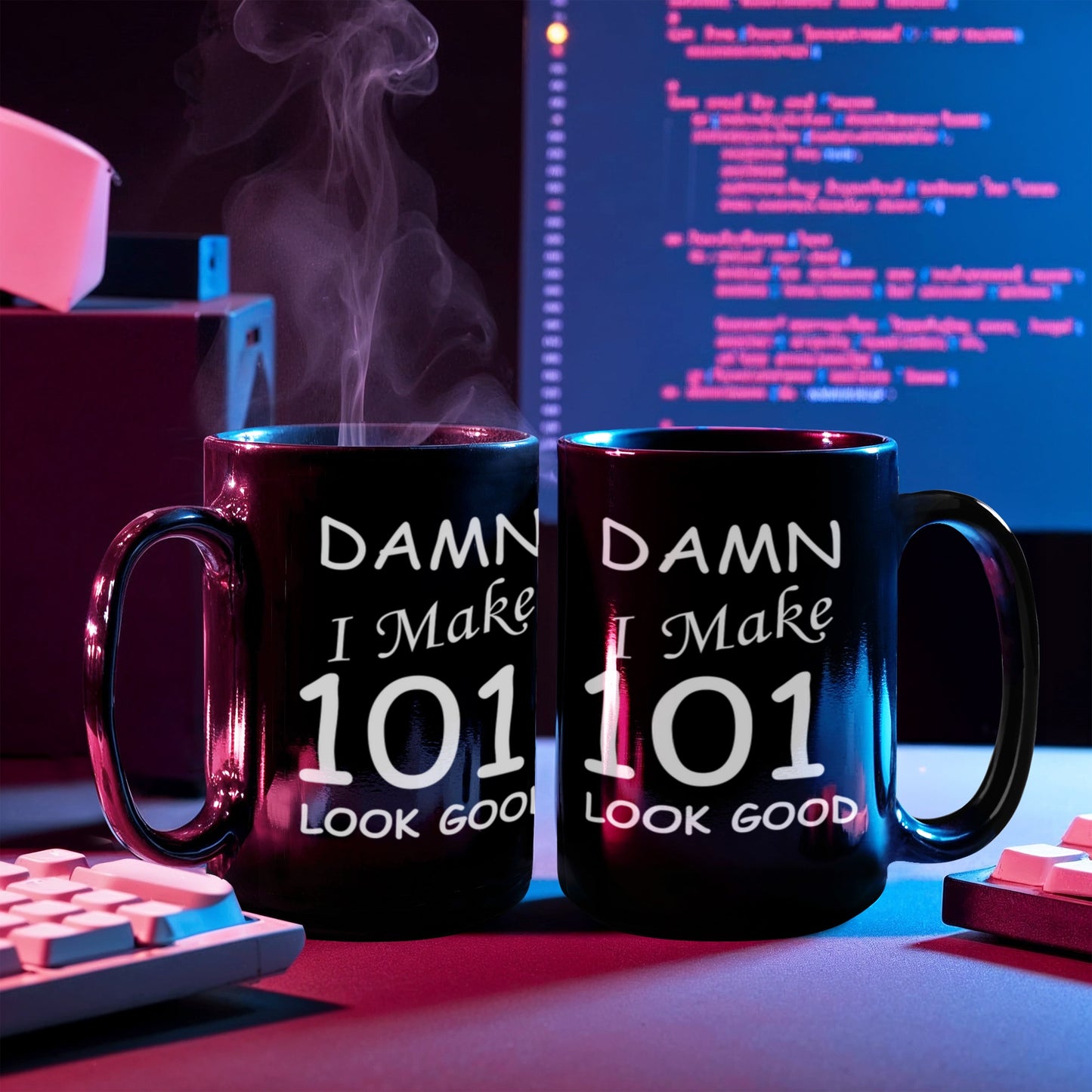 101st birthday Mugs for men/women - Damn I Make 101 Look Good, Born In 1919 Birthday Mugs - Funny Black Porcelain Coffee 11 oz