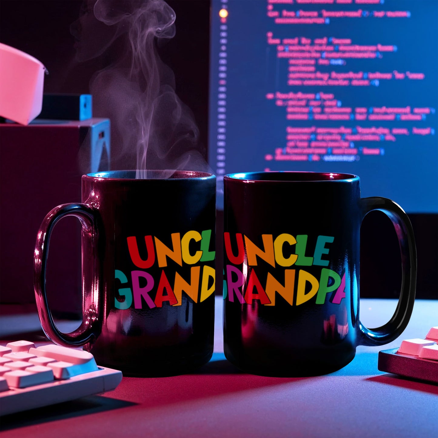 UNCLE GRANDPA Coffee Mug - Black Porcelain Coffee Cup,Premium 11 oz