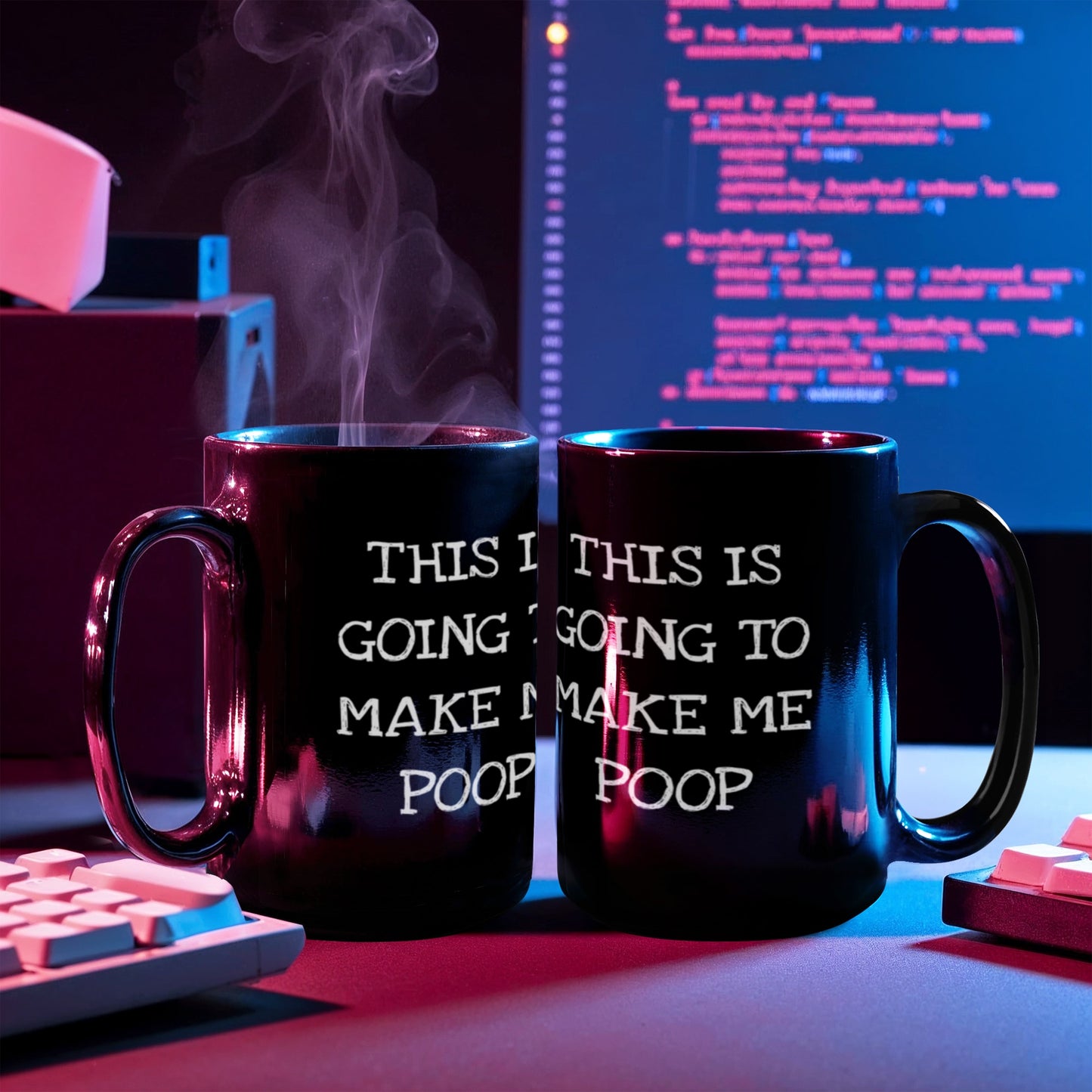 This Is Going To Make Me Poop, Coffee Addict Coffee Mug- Black Porcelain Coffee Mug 11 Oz Funny Quotes Coffee Mug