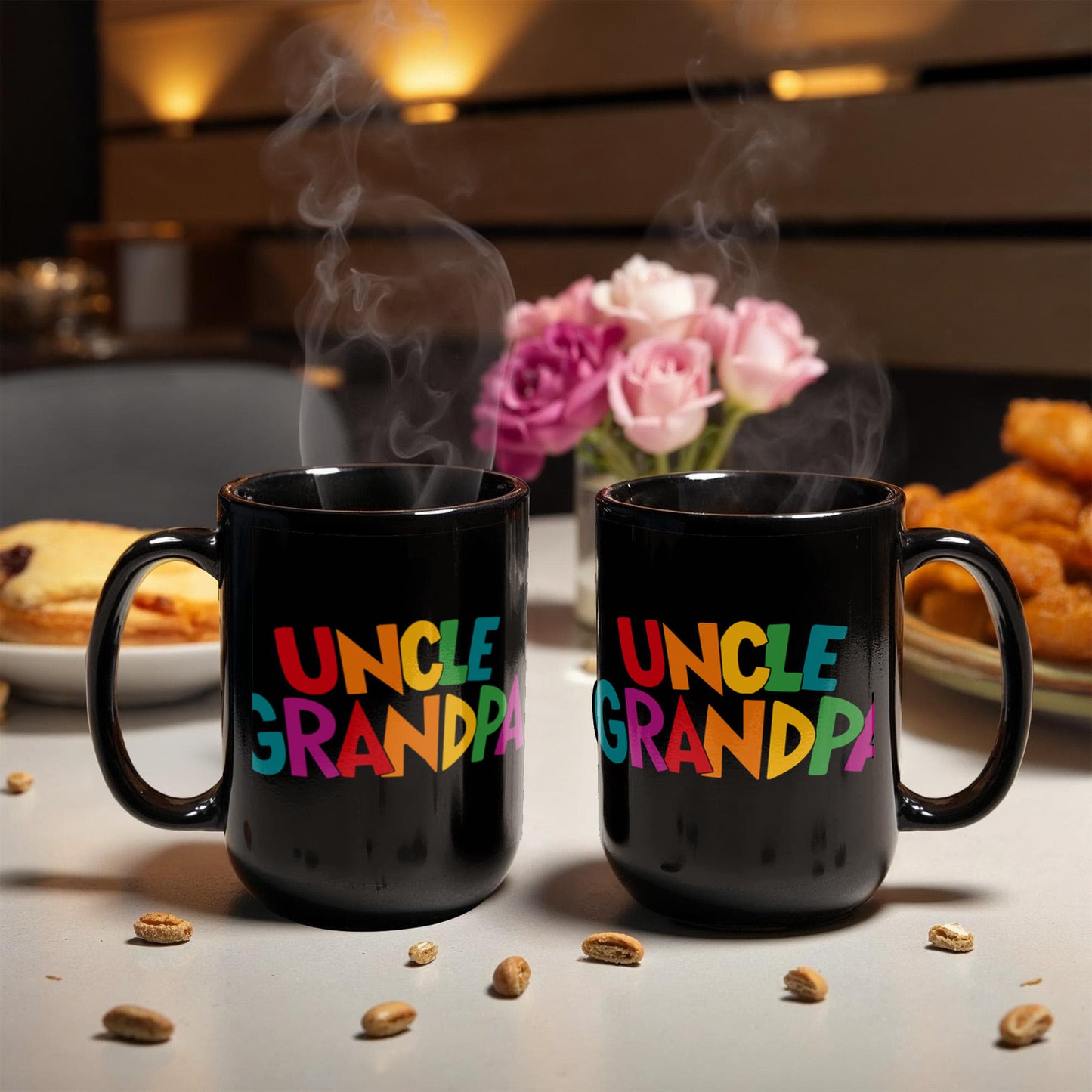 UNCLE GRANDPA Coffee Mug - Black Porcelain Coffee Cup,Premium 11 oz