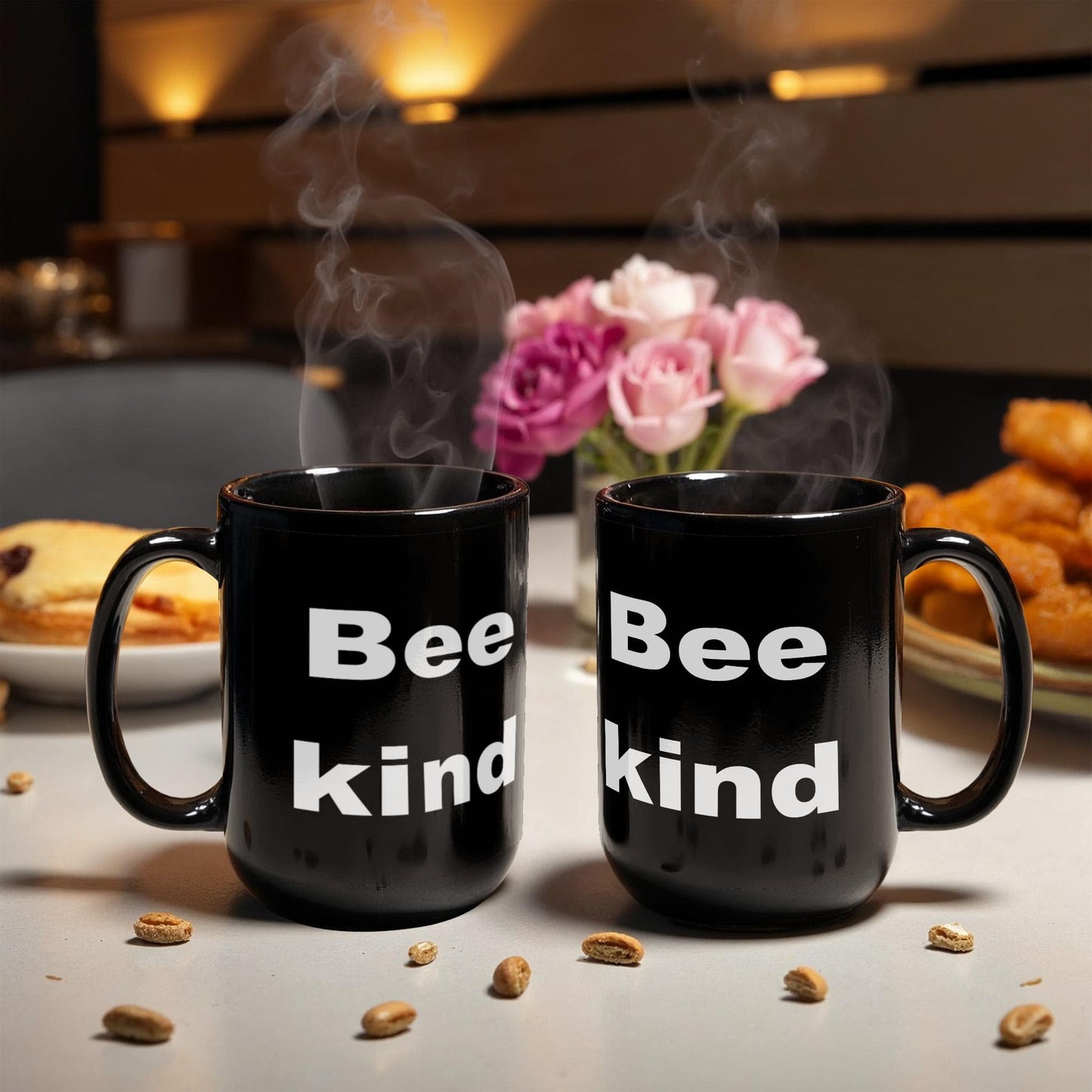 Beekeeper Gift Coffee mug, Bee Kind - Black Coffee Mug 11 oz