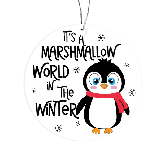 It's A Marshmallow World in The Winter, Christmas Tree Decoration Ornament, Deor Ornament, New Year Christmas Tree Decor Ornament